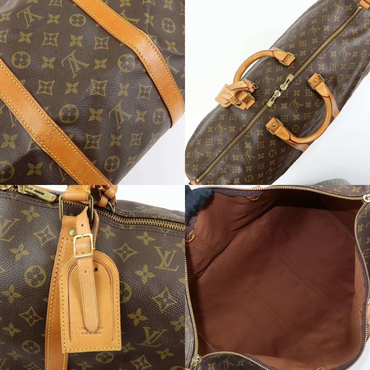 Louis Vuitton Louis Vuitton Monogram Keepall Bandouliere 55 Duffle Bag Size ONE SIZE - 7 Thumbnail