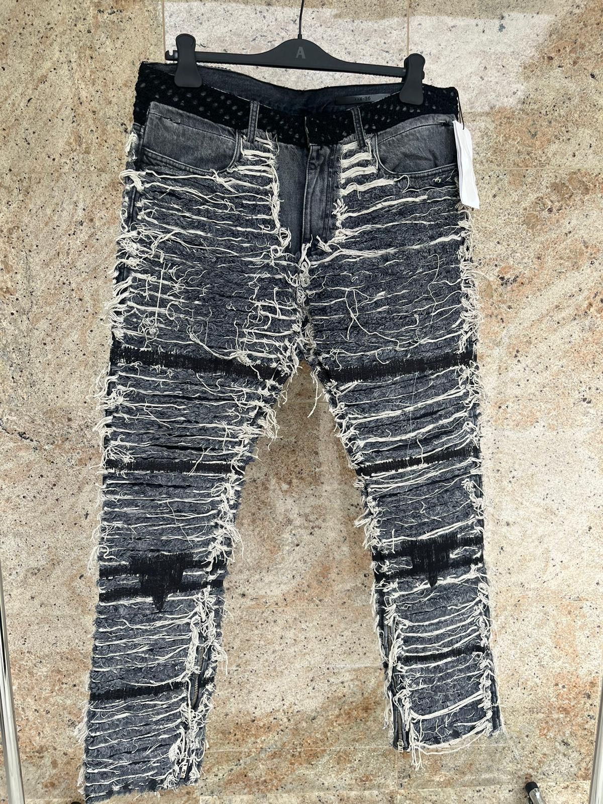 Alyx 6 Pocket Blackmeans Distressed & Frayed Denim in Black Size US 36 / EU 52 - 5 Thumbnail