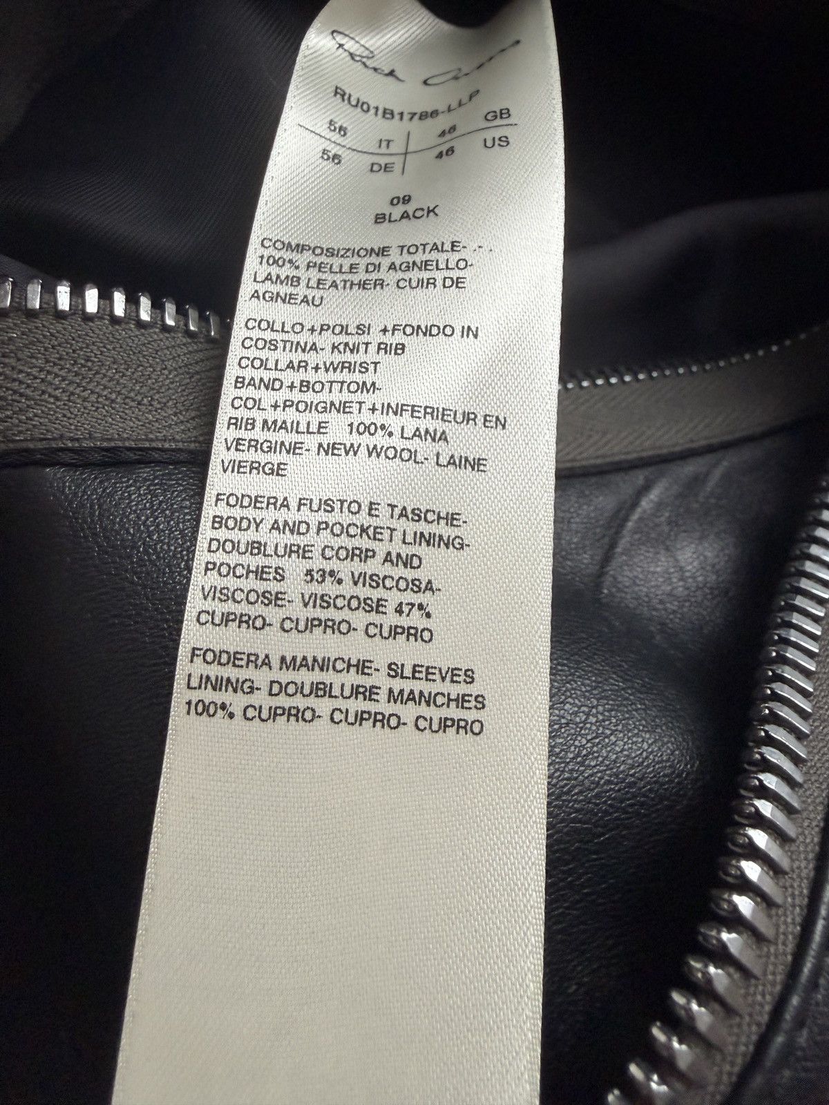 Rick Owens FOGACHINE S/S 22 - FLIGHT JACKET - LAMBSKIN Size US XL / EU 56 / 4 - 15 Thumbnail