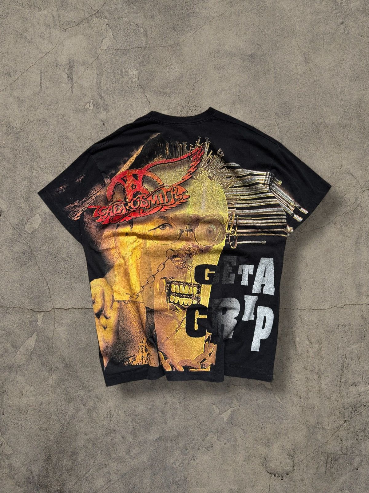 Band Tees AEROSMITH * Get A Grip * All Over Print AOP Tee Size US XL / EU 56 / 4 - 2 Thumbnail