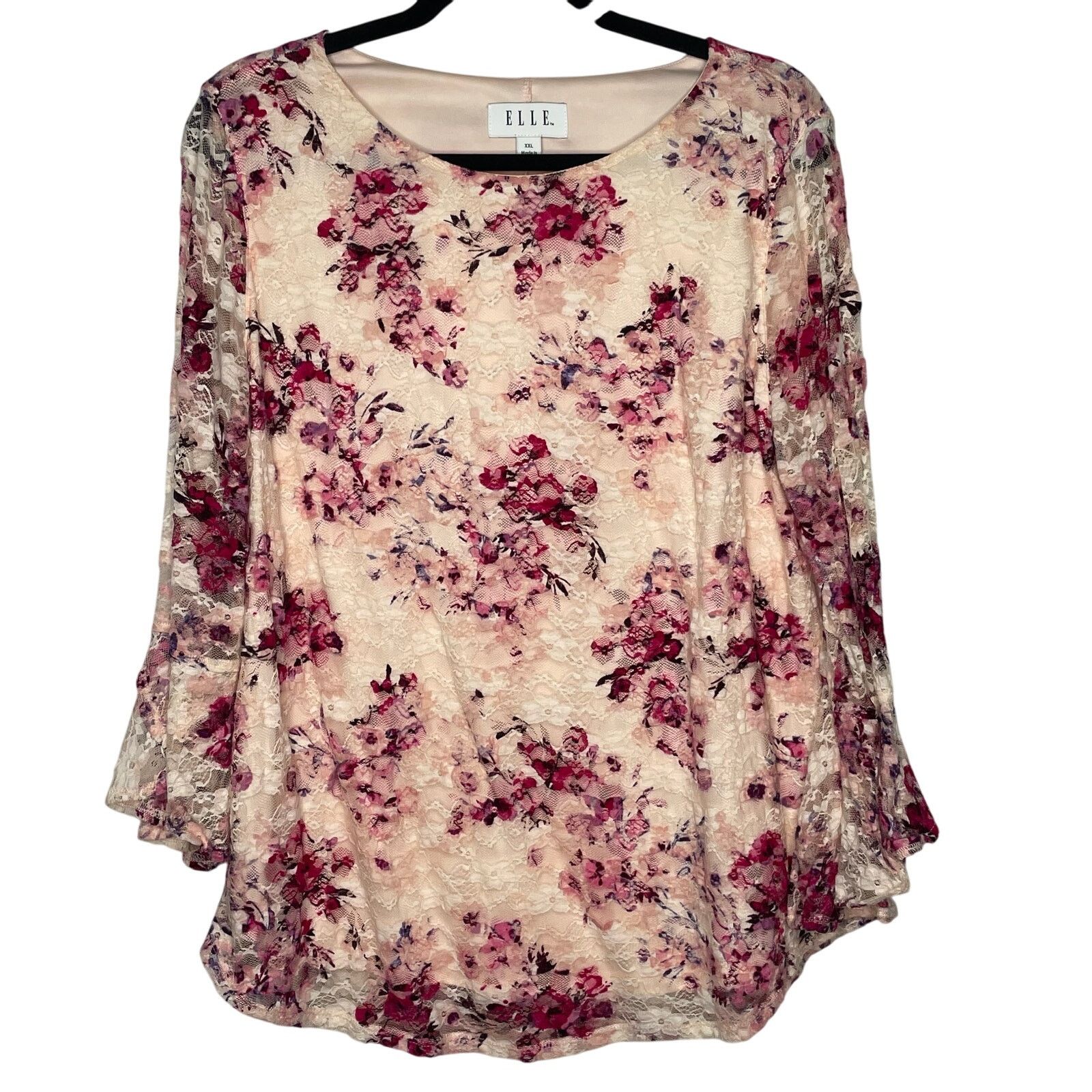 Other NWOT Elle Floral Lace Blouse Size XXL / US 16-18 / IT 52-54 - 1 Thumbnail