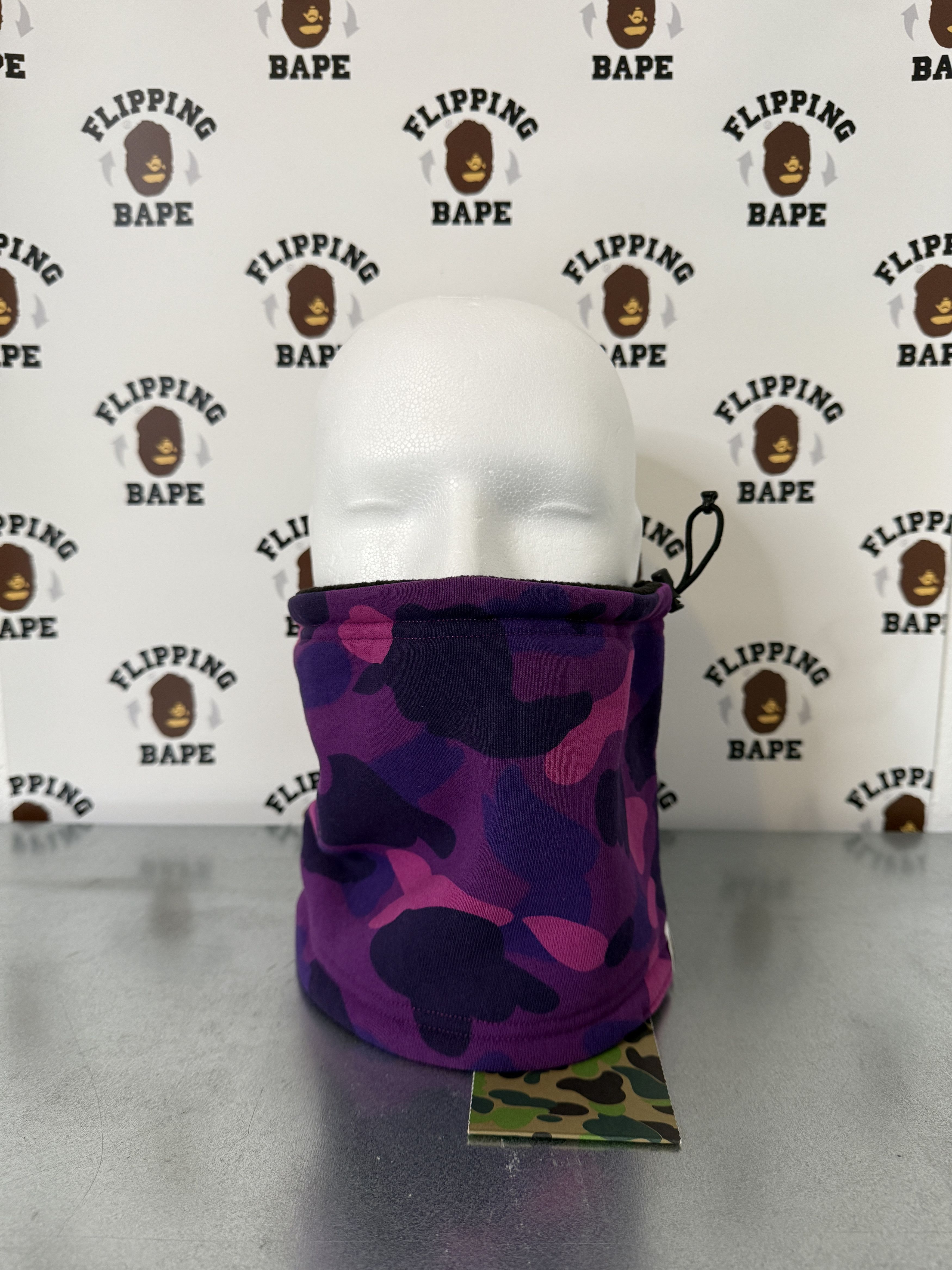 BAPE COLOR CAMO NECK WARMER PURPLE