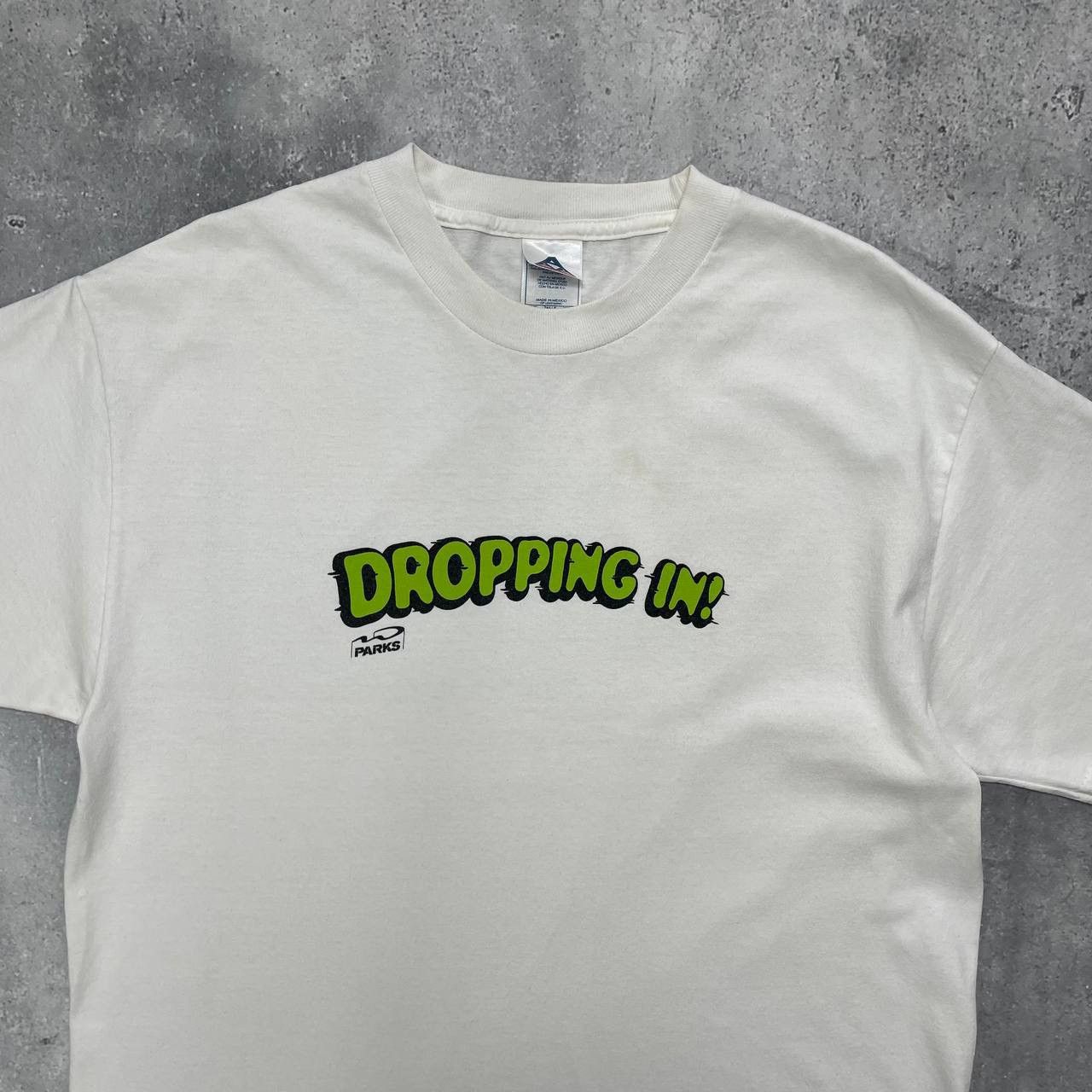 Vintage Vintage 2000s Parks Dropping In Skateboarding T Shirt White Size US L / EU 52-54 / 3 - 3 Thumbnail
