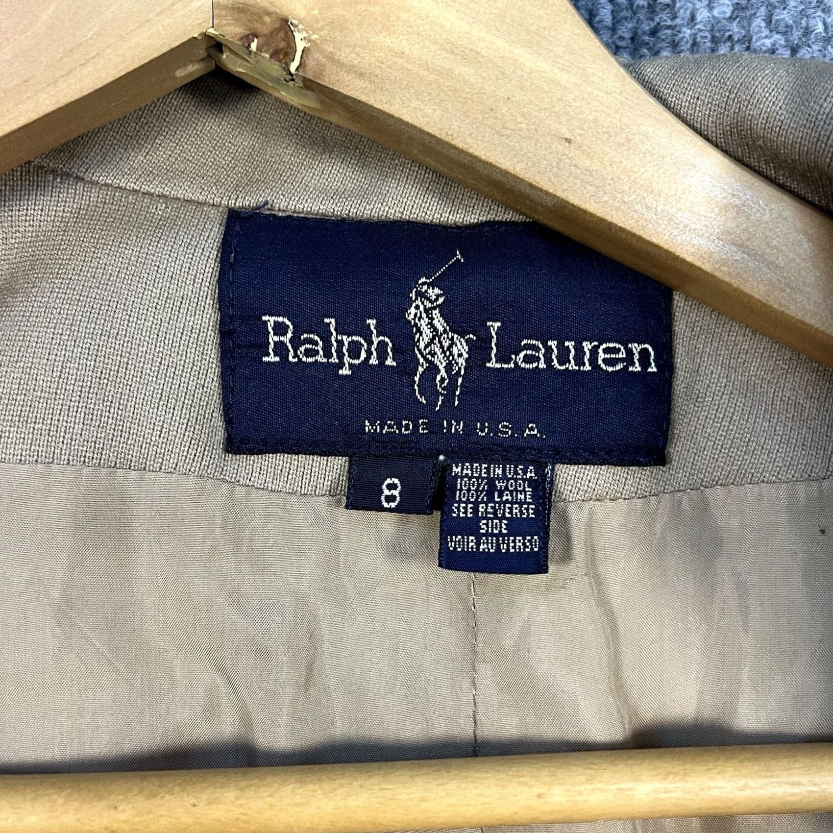 Ralph Lauren VINTAGE Ralph Lauren Blazer Women Sz 8 Cream Wool Union Made In USA Office Size M / US 6-8 / IT 42-44 - 3 Thumbnail