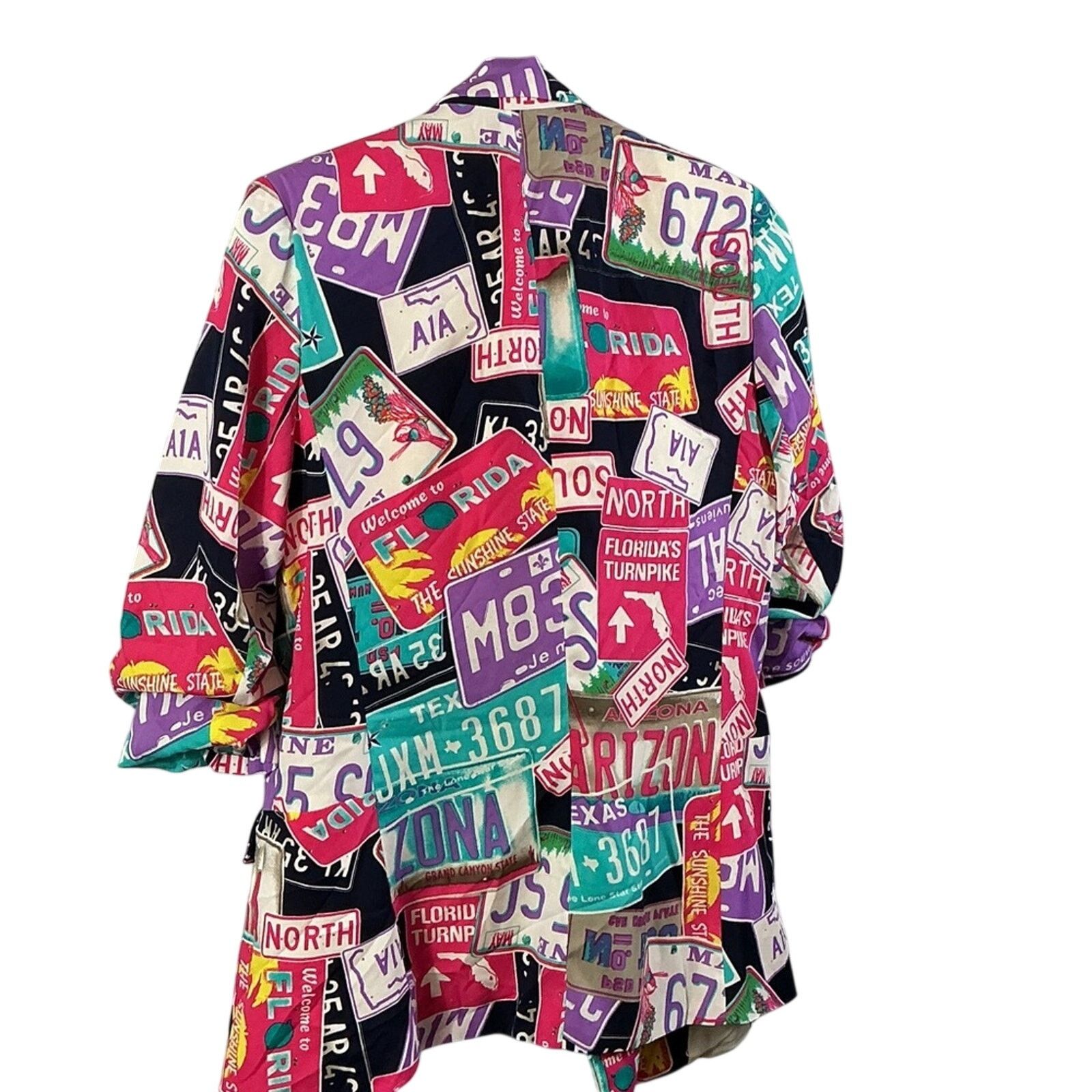 Other OVI Colorful License Plate Print Blazer – Size Small Size S / US 4 / IT 40 - 4 Thumbnail