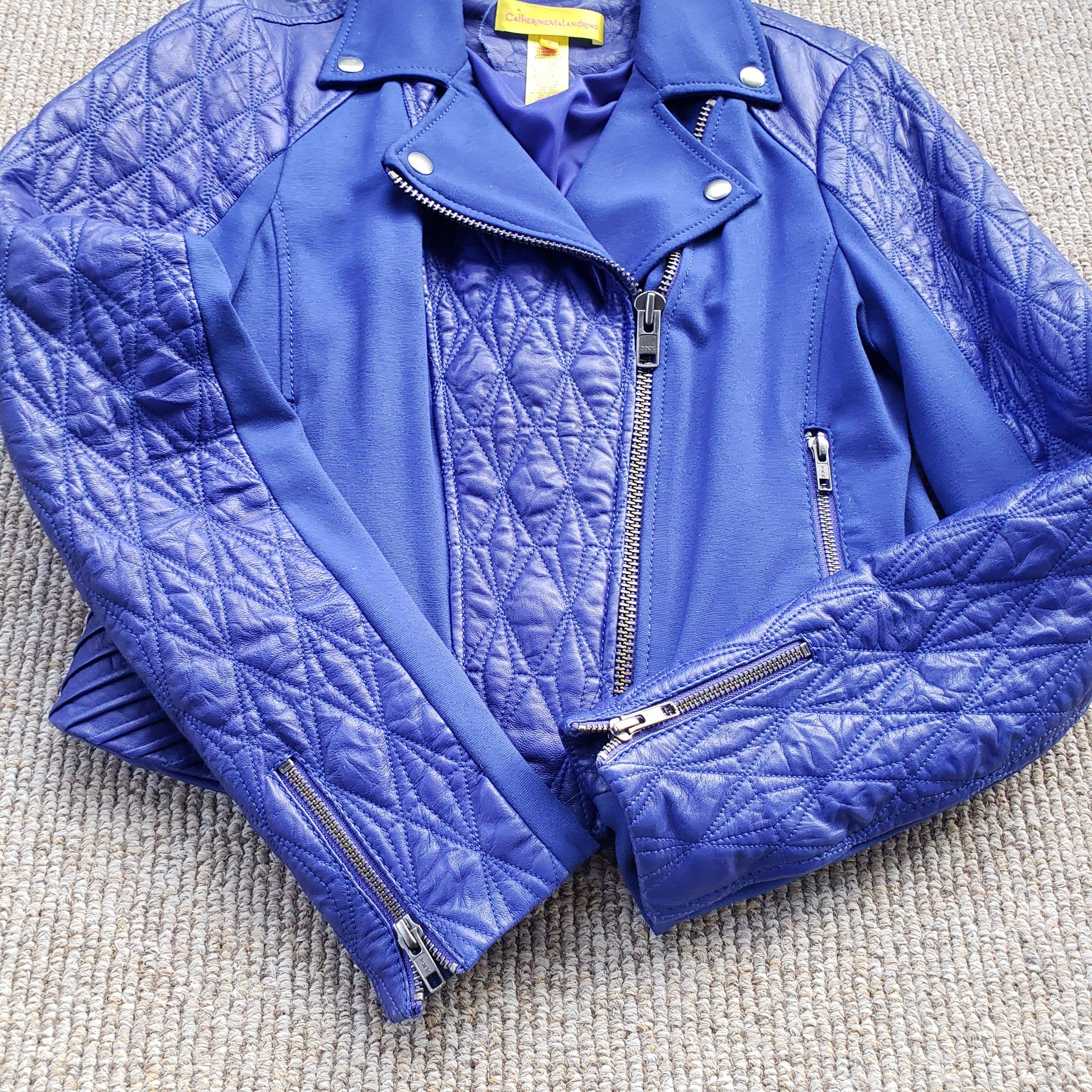 Other Catherine Malandrino Yellow Label Motorcycle Jacket Size L / US 10 / IT 46 - 7 Thumbnail