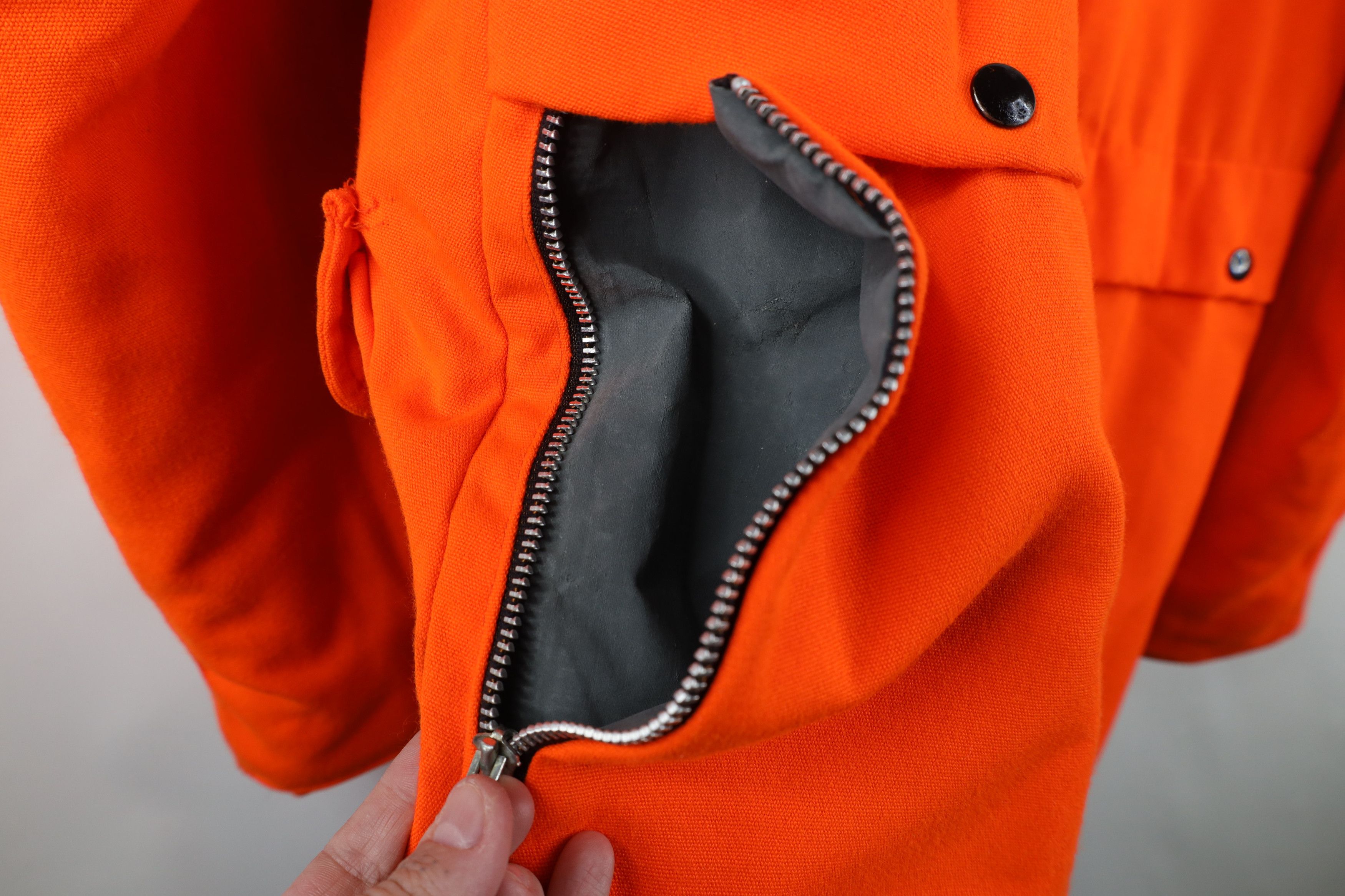 Vintage Vintage 70s Streetwear Hunting Birding Jacket Orange USA Size US XXL / EU 58 / 5 - 11 Thumbnail