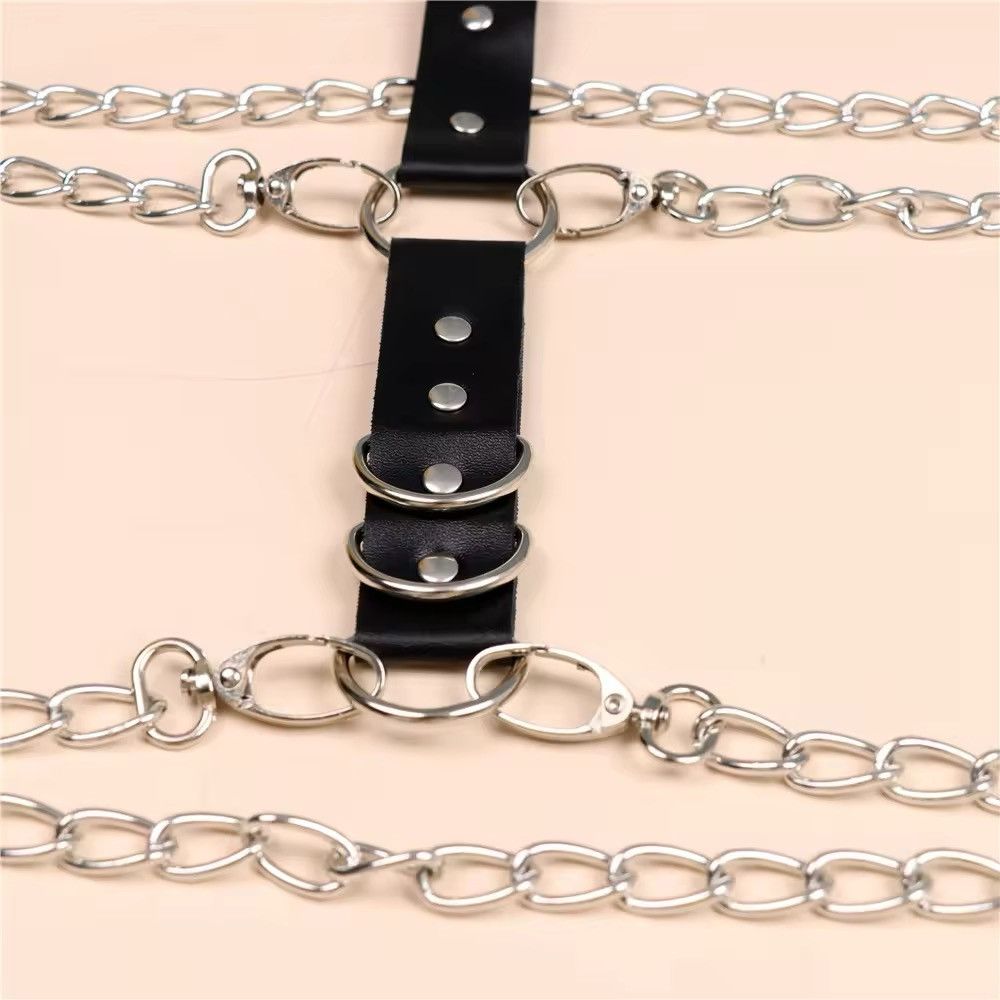 Jewelry Gothic Chain Leather Thigh Harness Accessories Size ONE SIZE - 6 Thumbnail