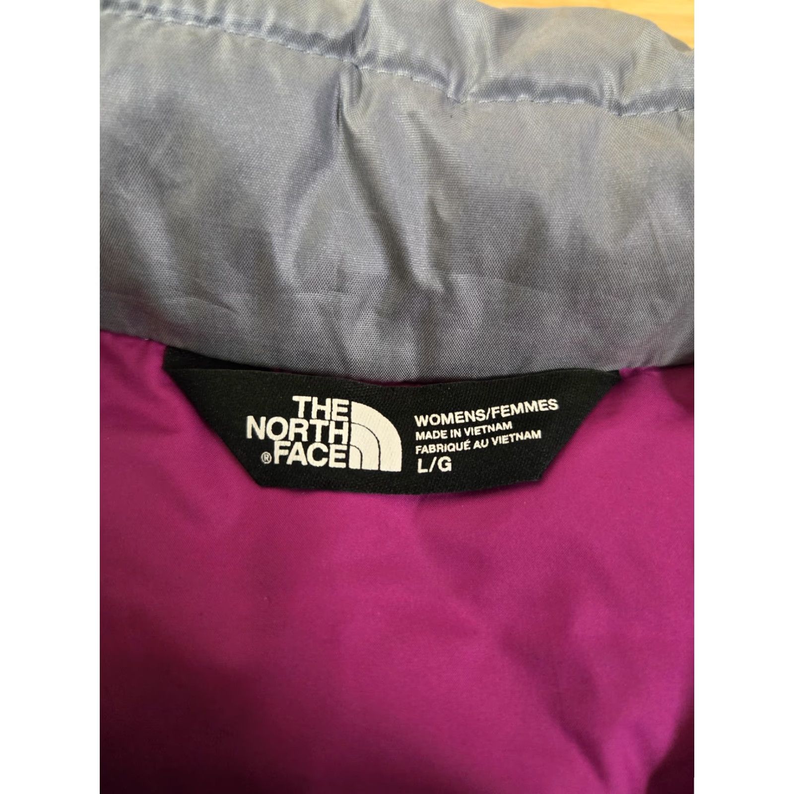 The North Face The North Face Jacket Womens Large Gray 550 Down Puffer Quilted Pink Lining Size L / US 10 / IT 46 - 5 Thumbnail