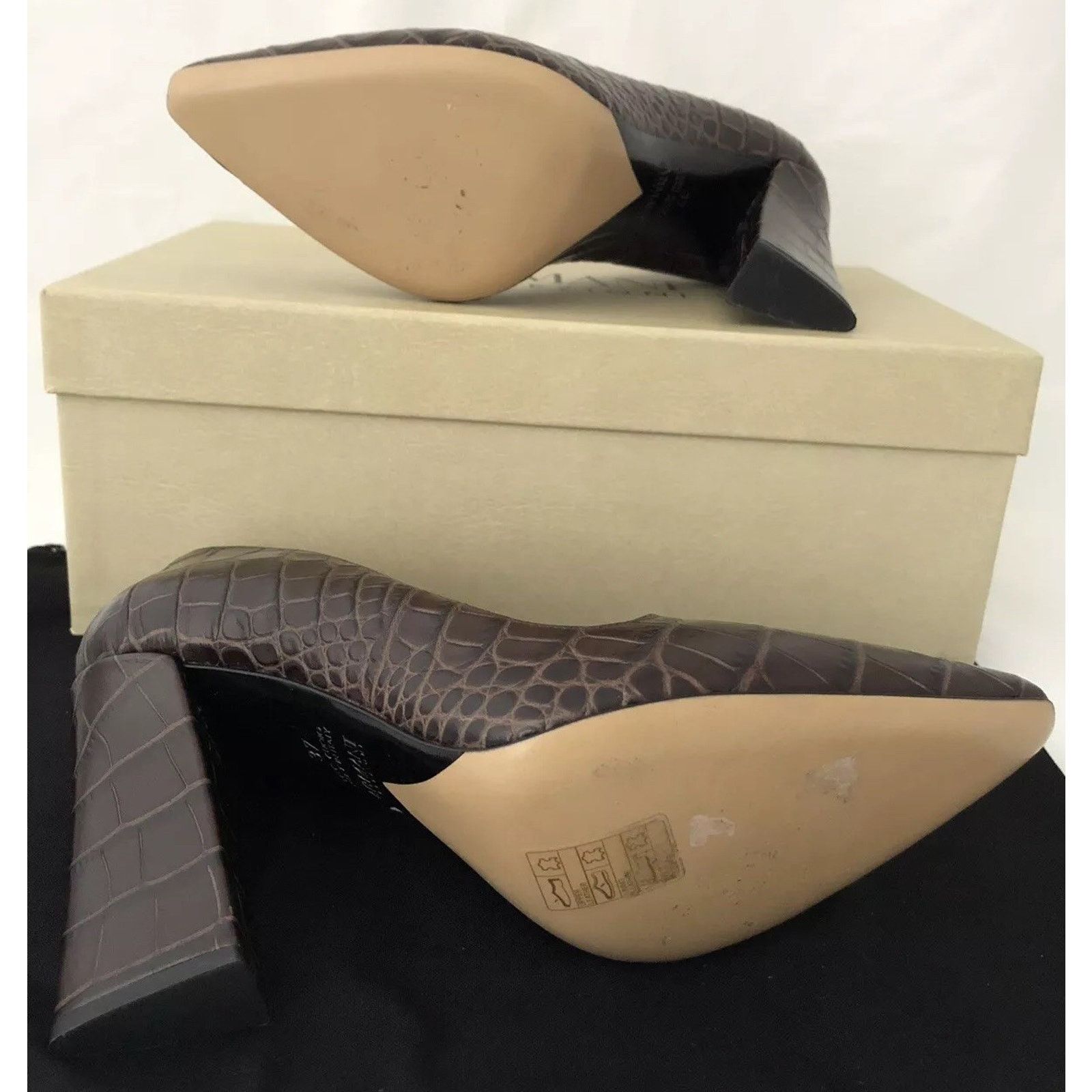 Armani Collezioni Armani Collezioni Women High Heel Leather Shoes 7 US X5E016 Size US 7 / IT 37 - 7 Thumbnail
