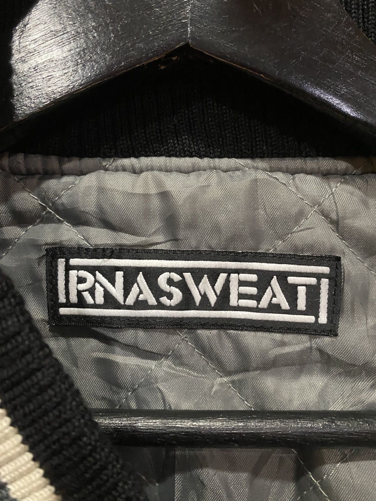 Japanese Brand Vintage RNASWEAT Stupid Wheel Varsity Jacket Wool Blend Size S / US 4 / IT 40 - 9 Thumbnail