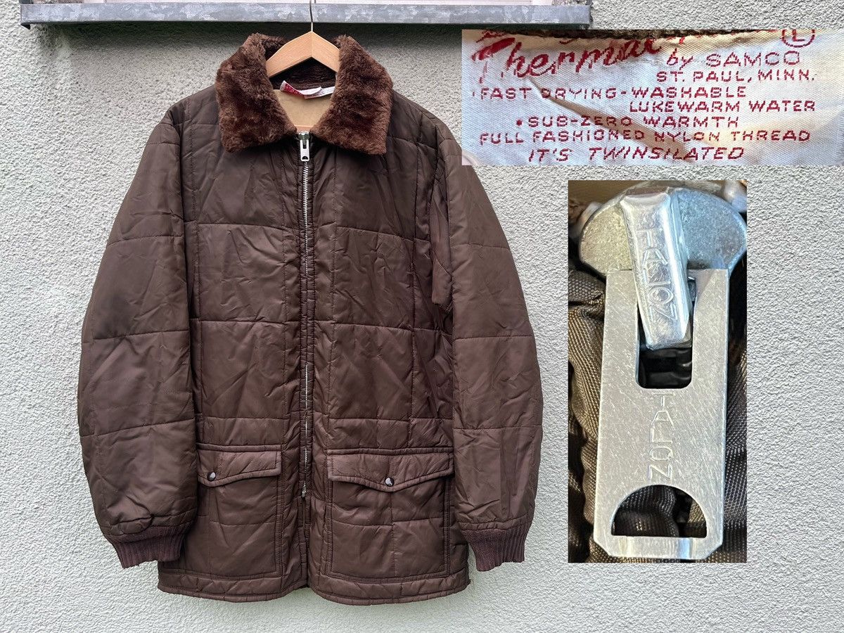Vintage 1970s Samco thermal jacket Made inUSA talon zipper Size US XL / EU 56 / 4 - 1 Thumbnail
