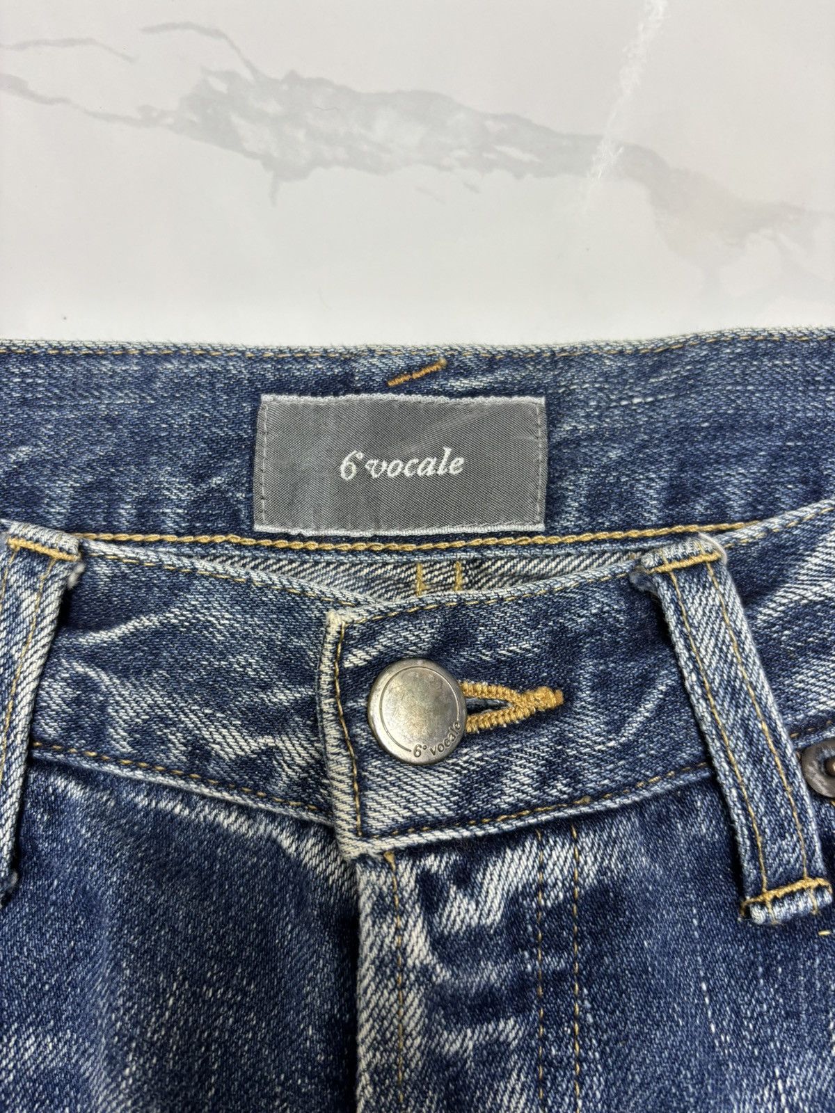 If Six Was Nine 6•Vocale Selvedge Distressed Denim Jeans Size 29" - 12 Thumbnail