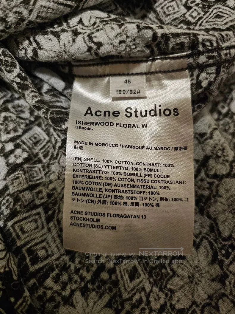 Balenciaga Acne Studios Floral Print Button. Size US M / EU 48-50 / 2 - 5 Thumbnail