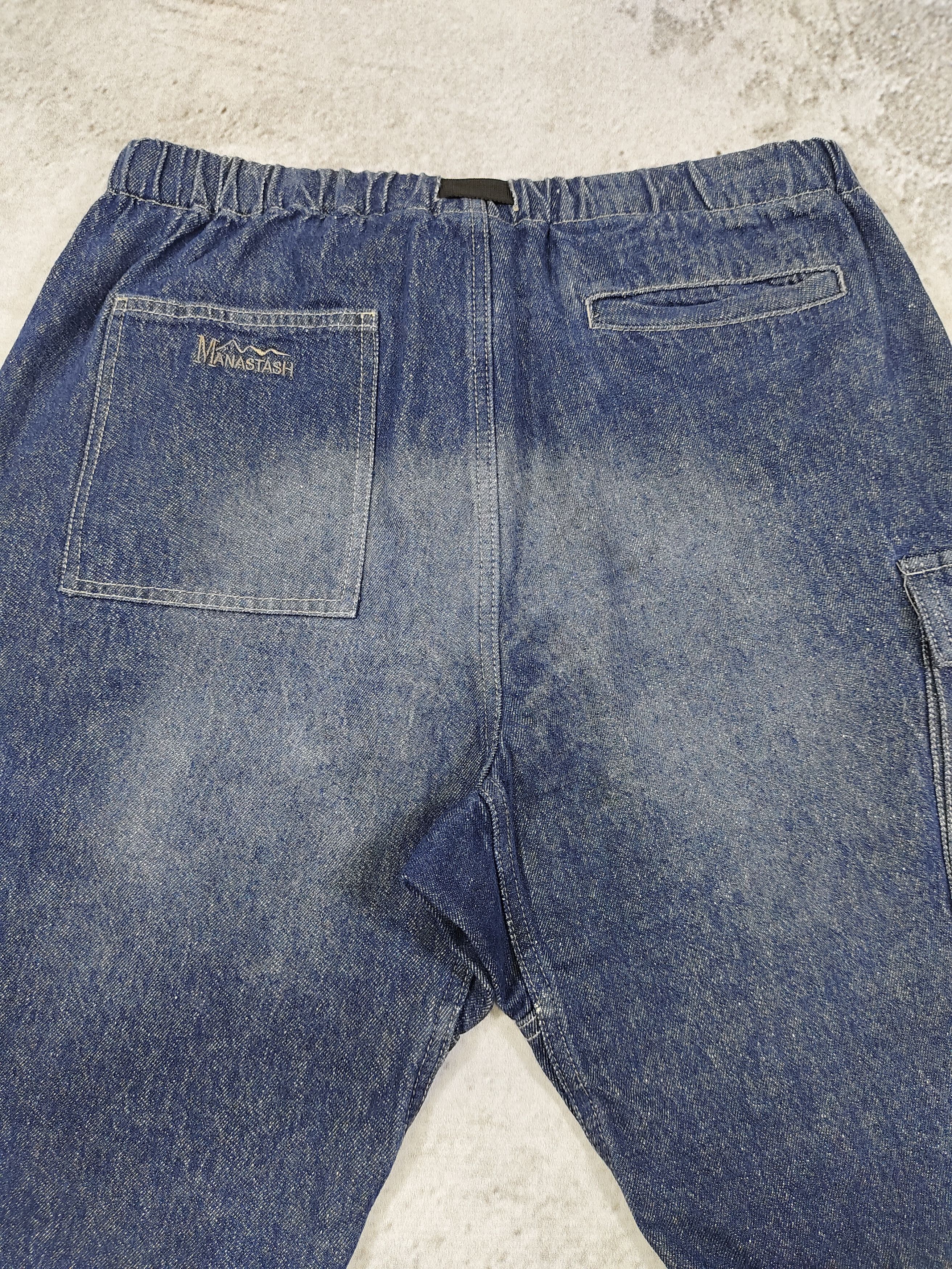 Manastash Manastash-Gorpcore Hiking Streetwear Hemp Denim Cargo Shorts Size US 34 / EU 50 - 6 Thumbnail