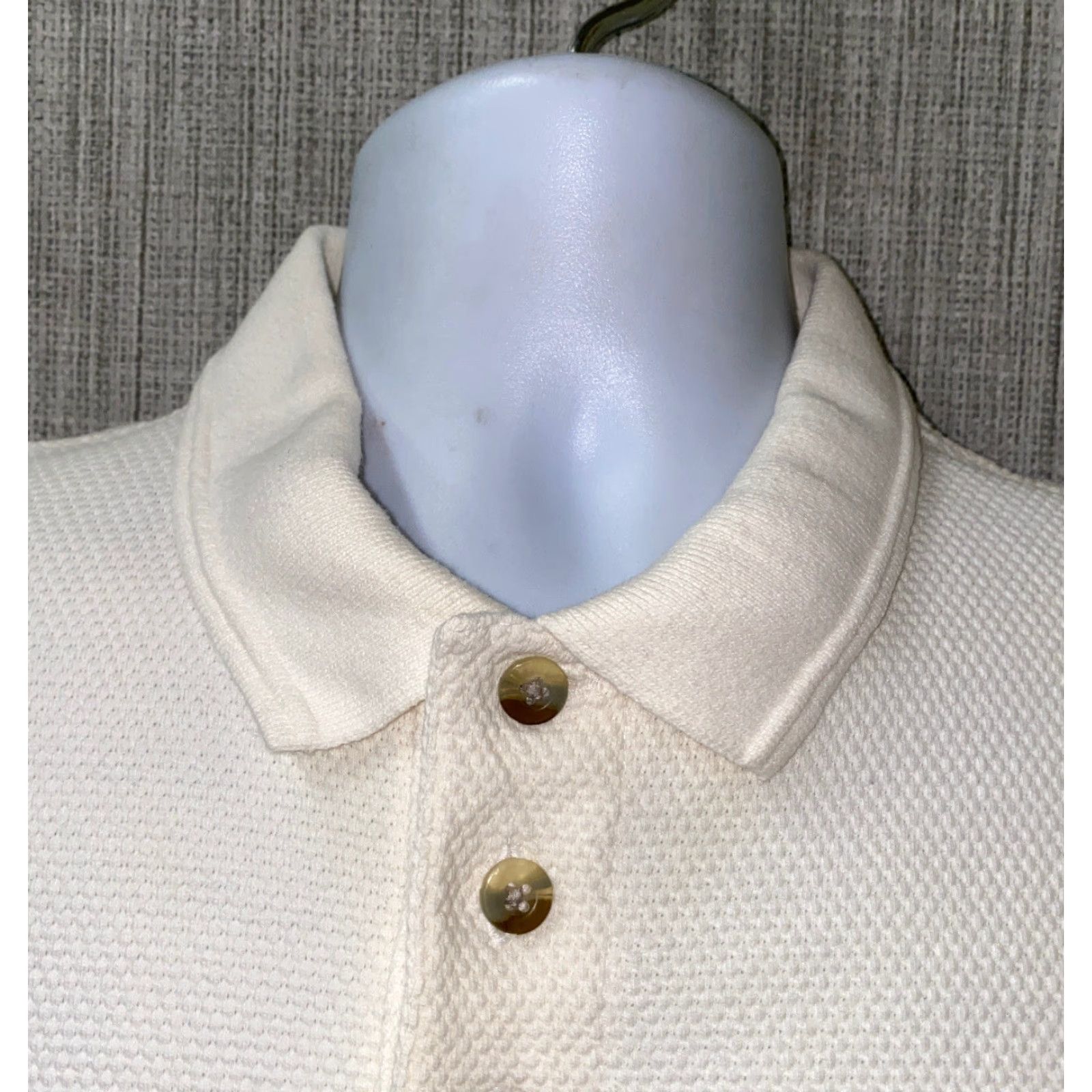 Vintage Disneyland Resort Mens Ivory Golf Polo Shirt M Cotton Size US M / EU 48-50 / 2 - 4 Thumbnail