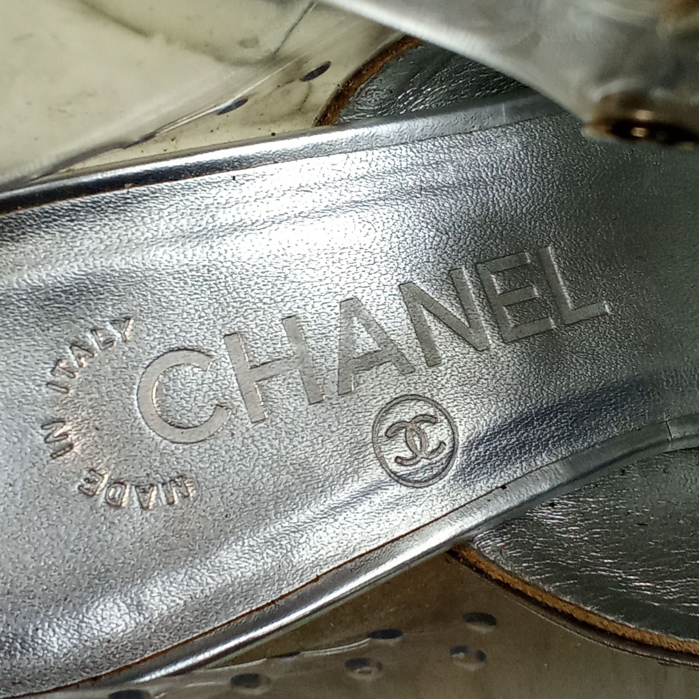 Chanel Chanel - S/S'16 - Metallic Silver - Transparent PVC Open Toe Size US 6 / IT 36 - 7 Thumbnail