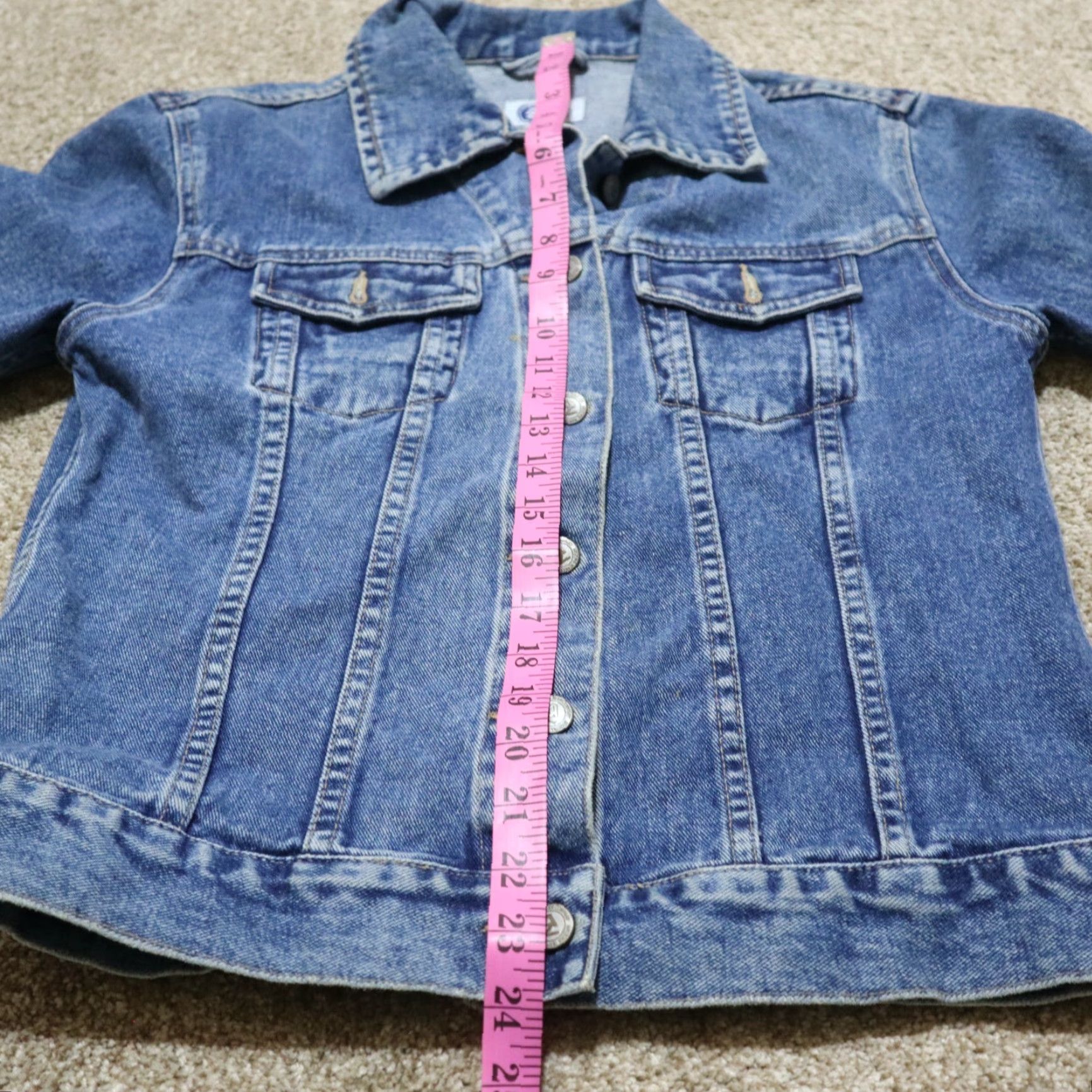 Vintage VINTAGE Arizona Jean Company Blue Jean Jacket Women's Small Distressed Cropped Cotton Blend Casual 80s Size 28" / US 6 / IT 42 - 6 Thumbnail