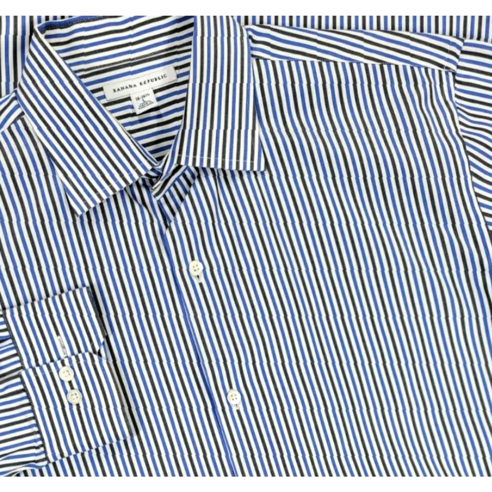 Banana Republic Banana Republic Button-Up Shirt Men L Multicolor Stripe Long Sleeve Size US L / EU 52-54 / 3 - 2 Thumbnail
