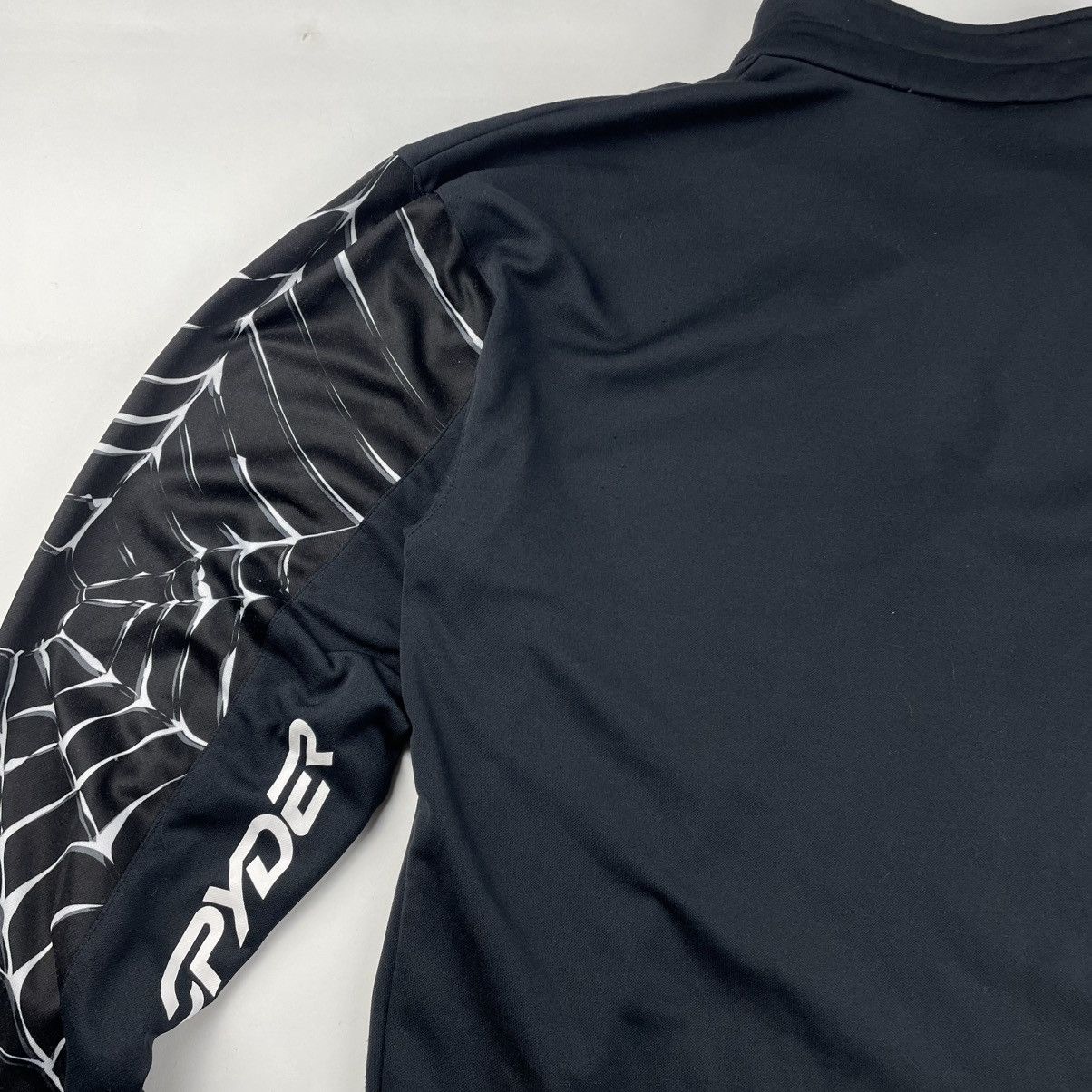 Spyder × Supreme VTG 90s Spyder Sweatshirt Black Spider Web 1/4 Zip Pullover Size US L / EU 52-54 / 3 - 20 Thumbnail