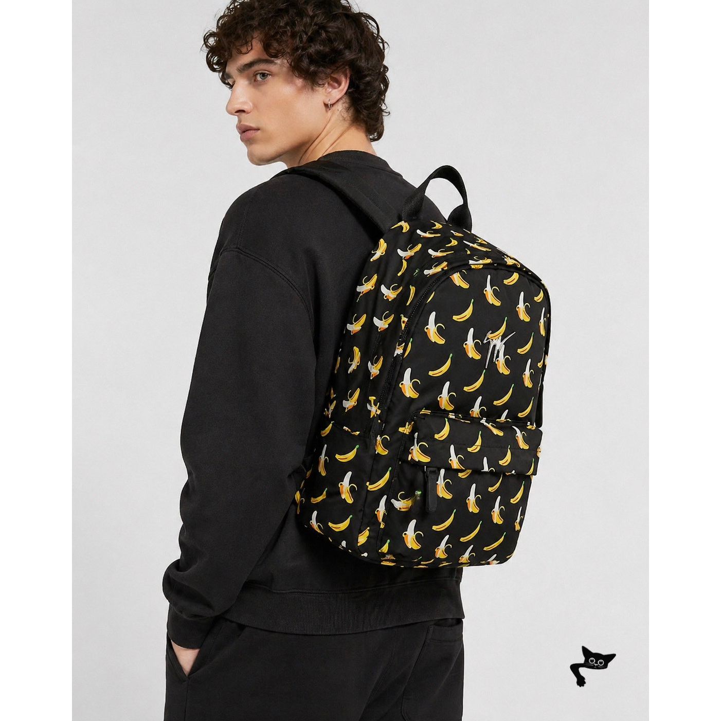Giuseppe Zanotti Giuseppe Zanotti Banana Print Nylon Backpack Designer Luxury Size ONE SIZE - 4 Thumbnail