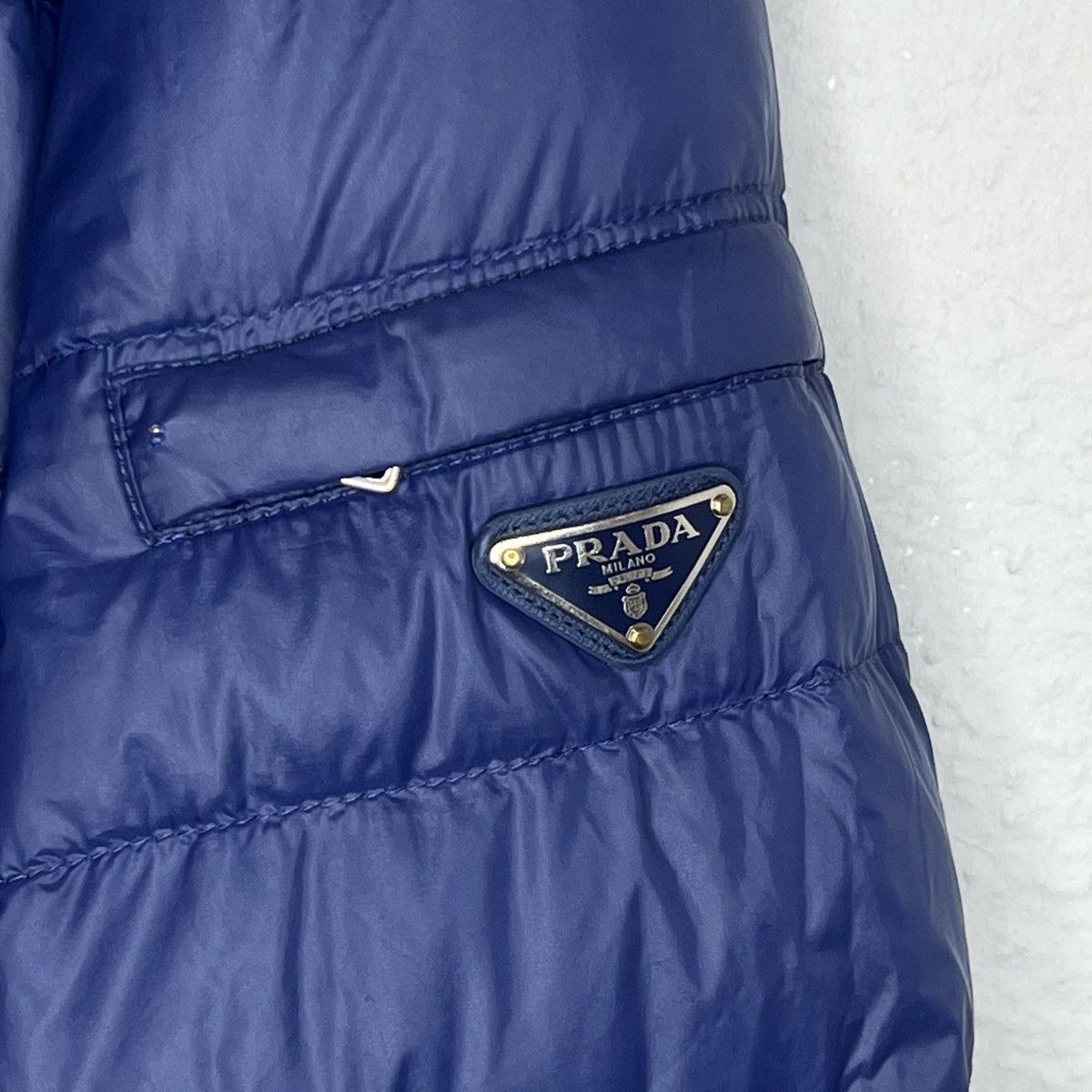 Prada Prada Re-Nylon Puffer Down Jacket Archive Blue Navy Drill Size US M / EU 48-50 / 2 - 4 Thumbnail