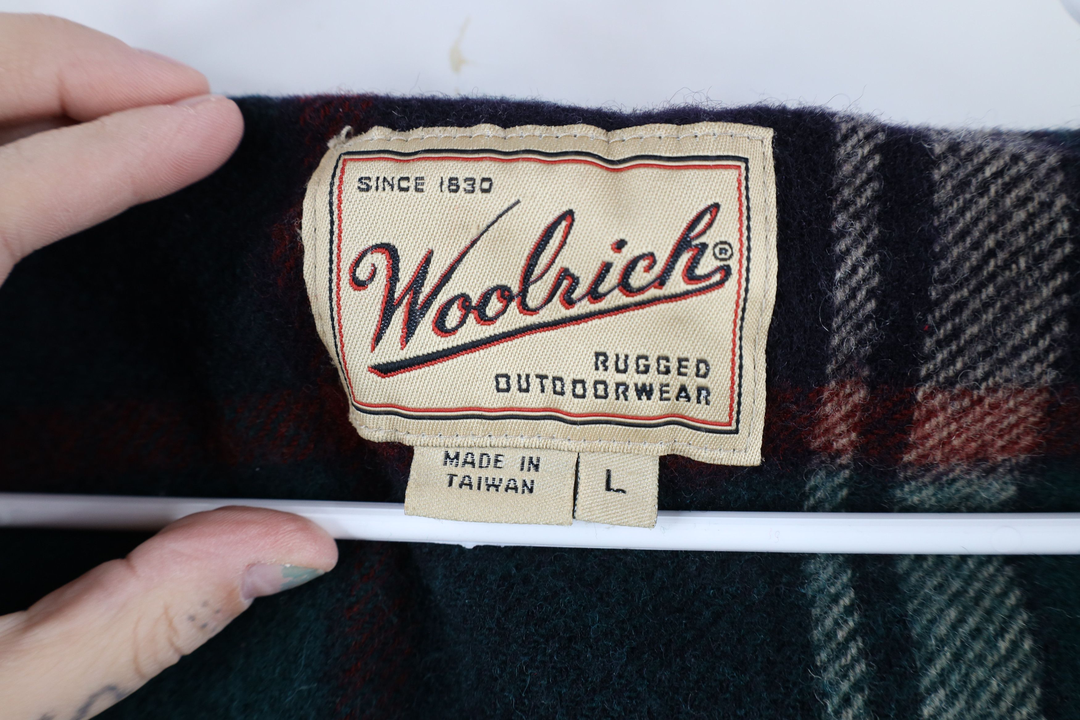 Vintage × Woolrich Woolen Mills Vintage 90s Woolrich Spell Out Wool Line Hooded Parka Jacket Size US L / EU 52-54 / 3 - 10 Thumbnail