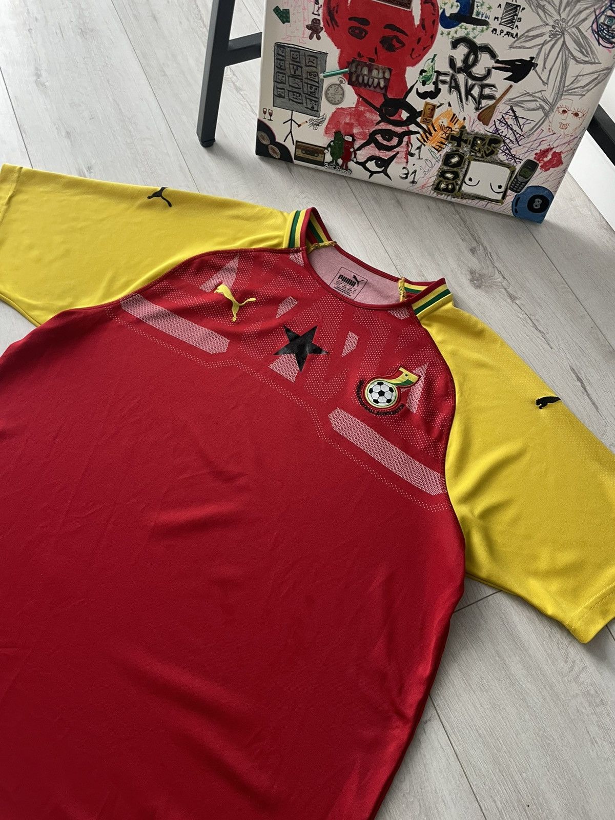 Puma Puma Ghana 2018-19 Home Football Shirt Jersey Blockcore RARE Size US XL / EU 56 / 4 - 2 Thumbnail