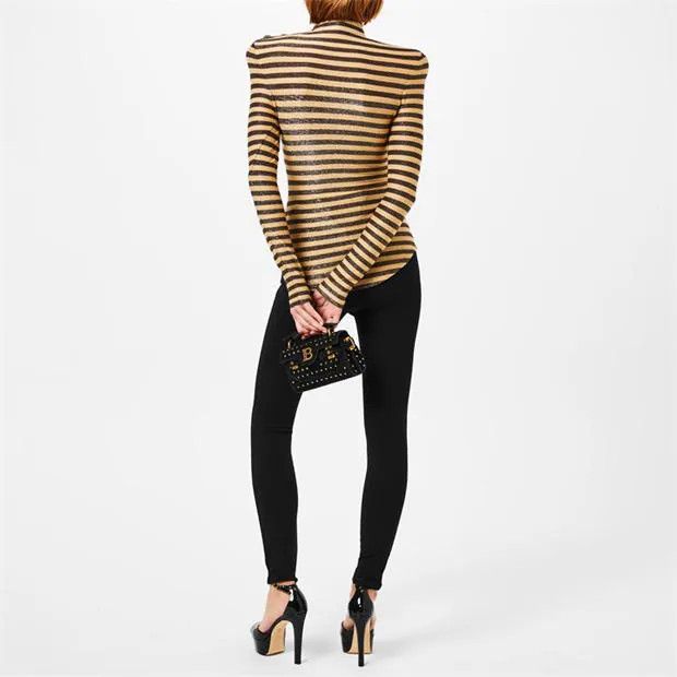 Balmain o1g2r1mq0924 T-Shirts in Khaki & Noir Size M / US 6-8 / IT 42-44 - 5 Thumbnail