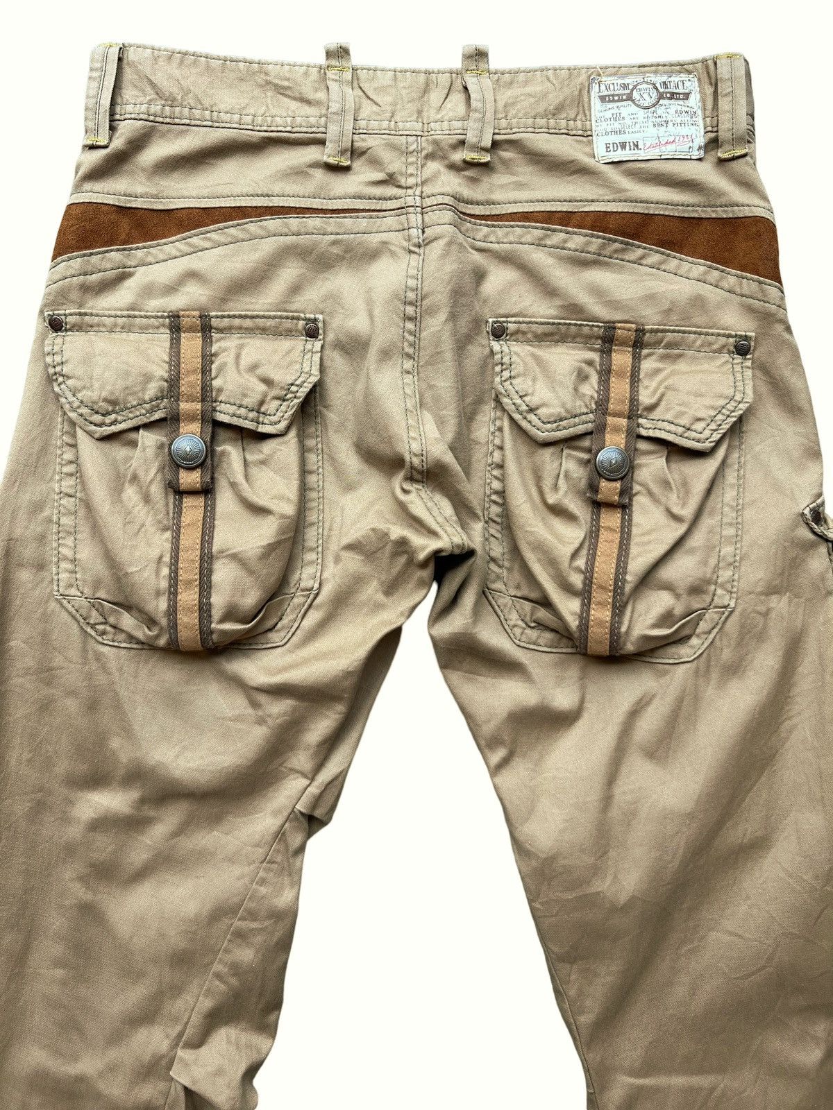 Edwin Edwin Multipocket Cargo Bondage Paracute Flare Pants 33x30 Size US 33 - 5 Thumbnail