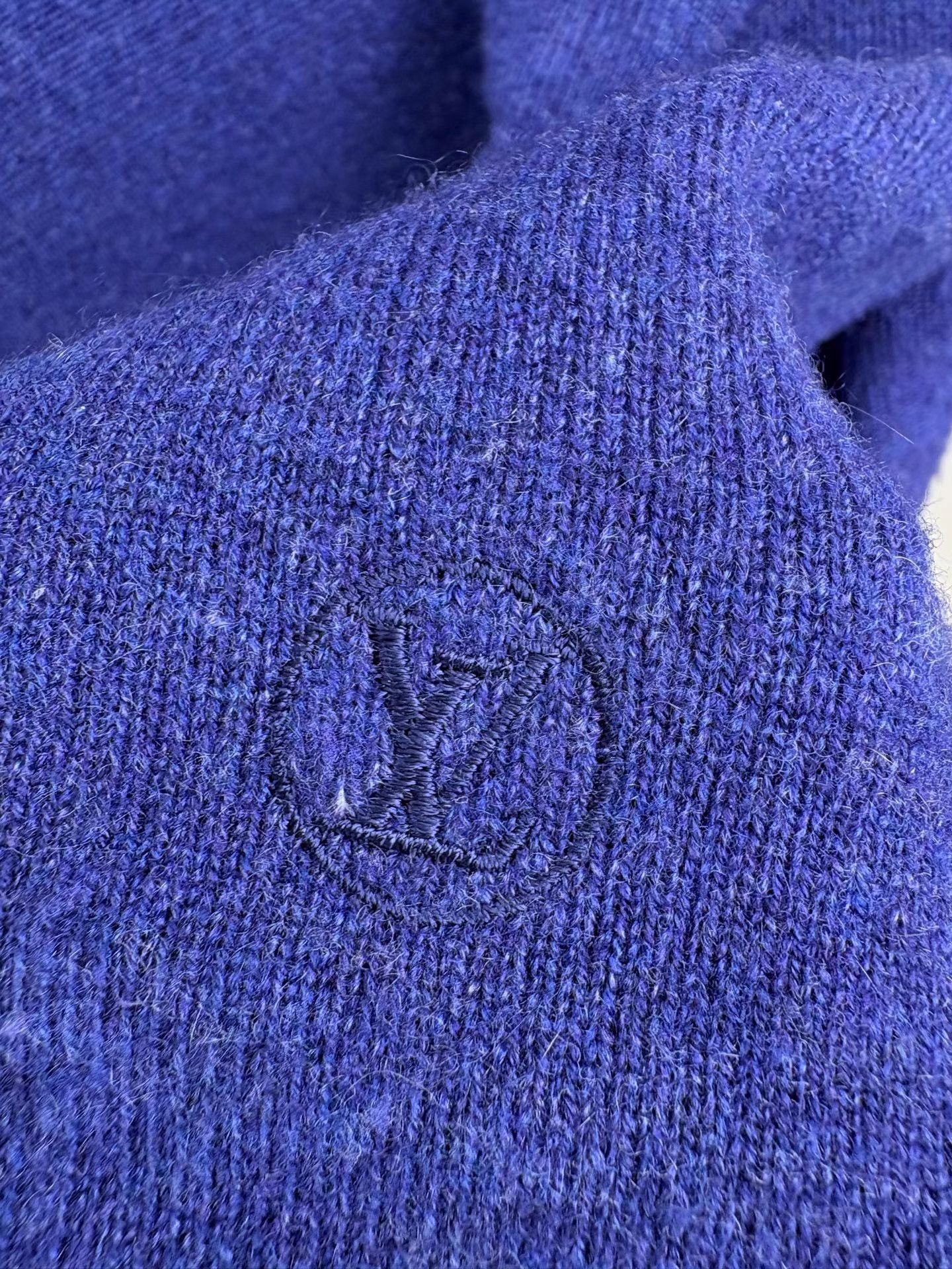 Louis Vuitton LV Blue Wool Knit Sweater K1 Size US XL / EU 56 / 4 - 3 Thumbnail