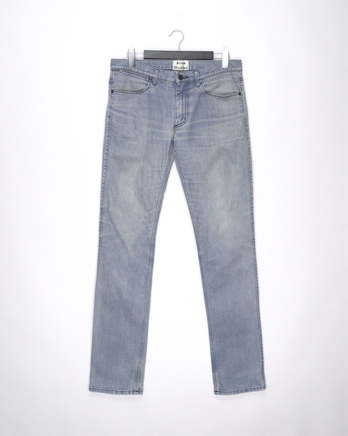 image of Acne Studios Max Jinny Washed Grey Denim Jeans Pant, Men's (Size 33)