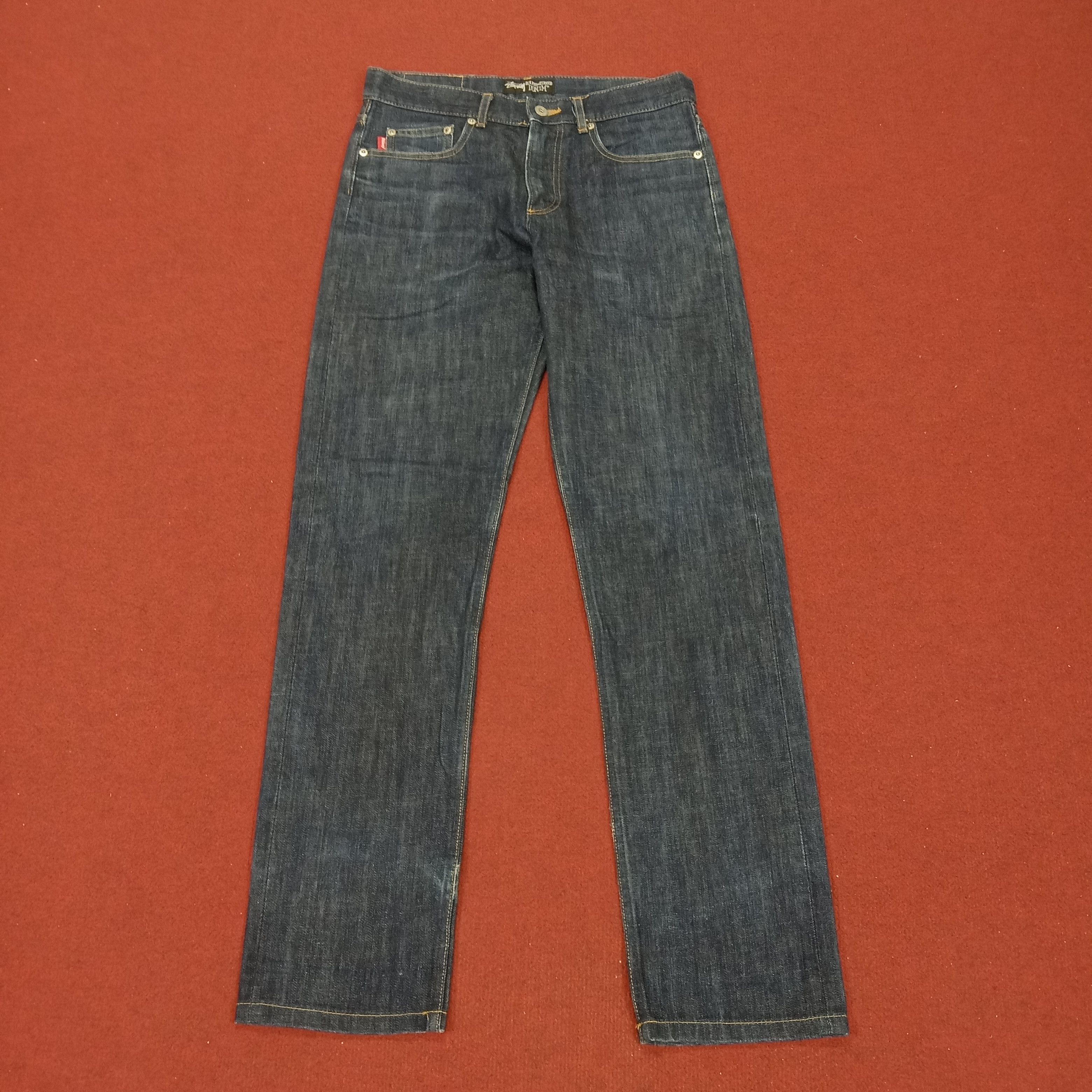 Stussy × Vintage Stussy Jeans Streetwear Custom Art Logo Style Size US 31 - 4 Thumbnail