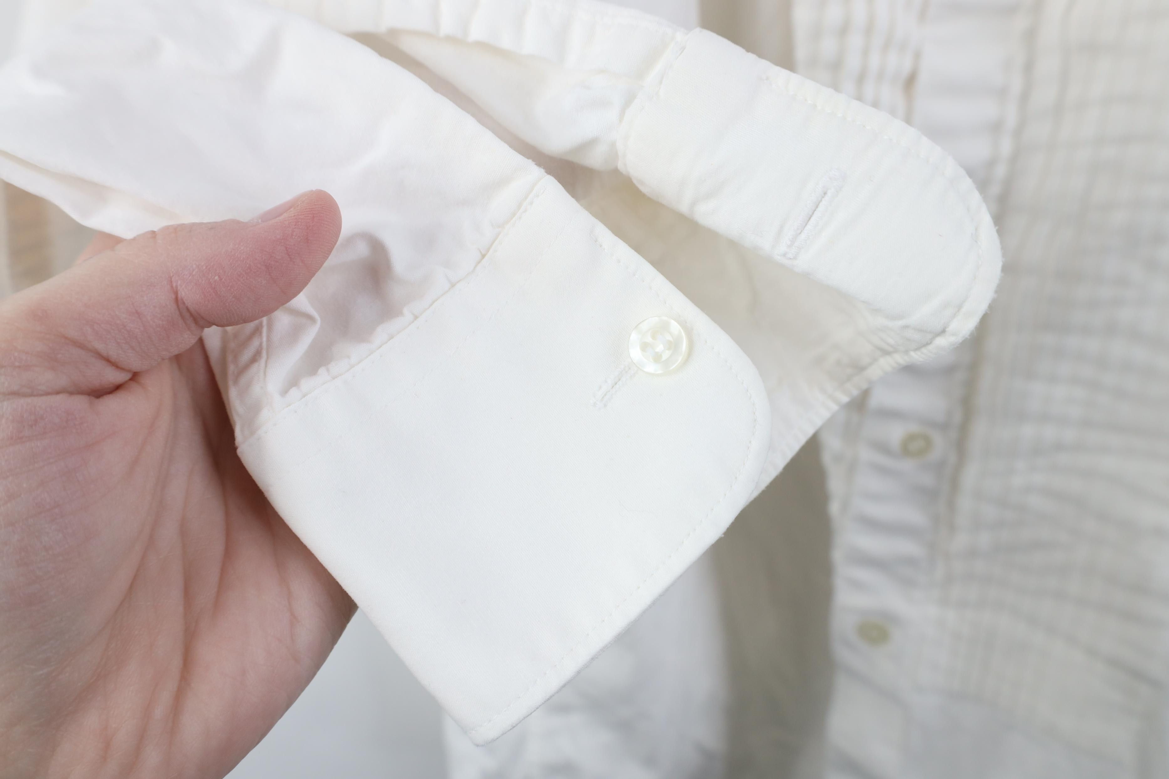 Vintage Vintage 90s Ruffled Prom Wedding Button Shirt White Cotton Size US XXL / EU 58 / 5 - 9 Thumbnail