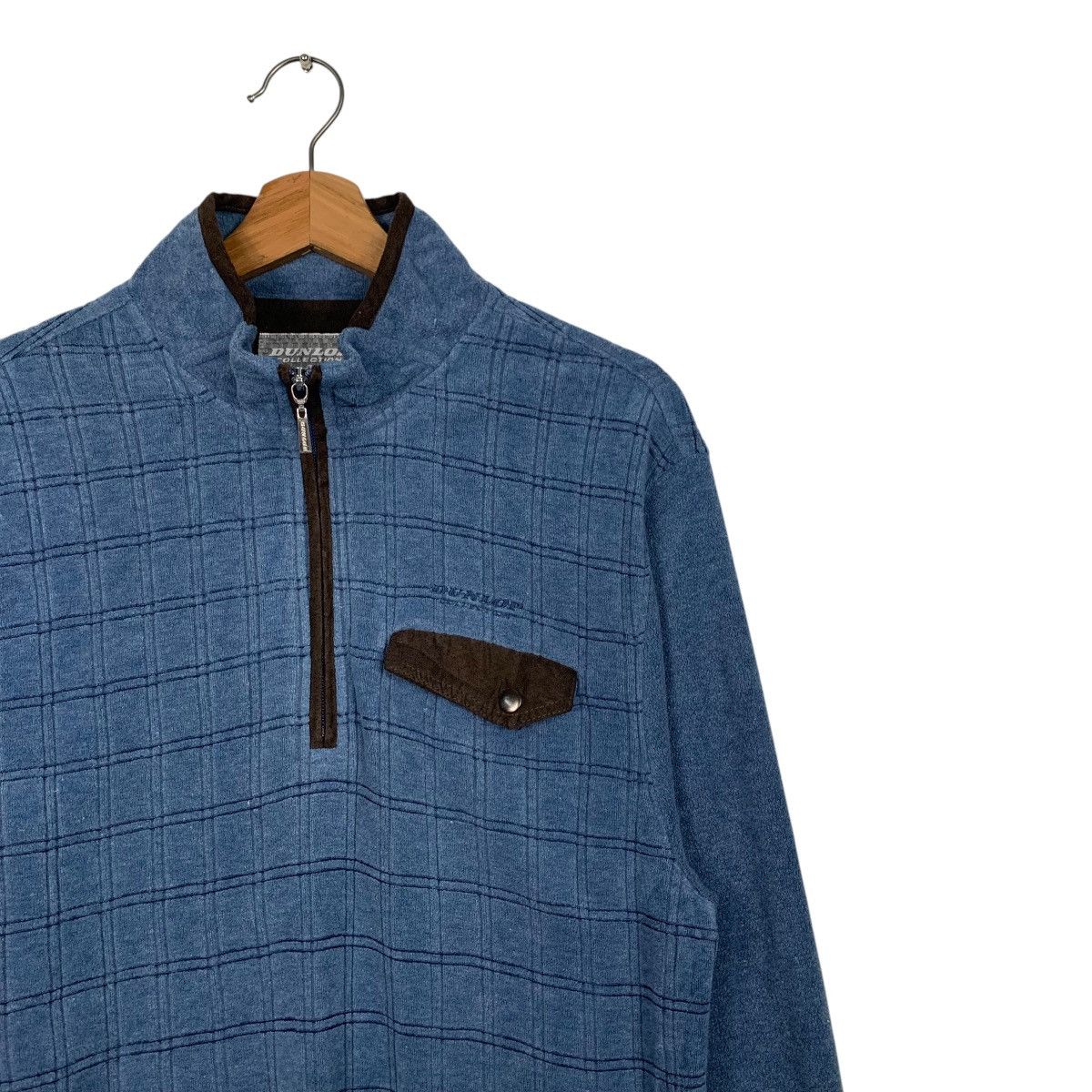 Dunlop DUNLOP Half Zip Turtleneck Checked Sweatshirts #1655-C74 Size US M / EU 48-50 / 2 - 5 Thumbnail