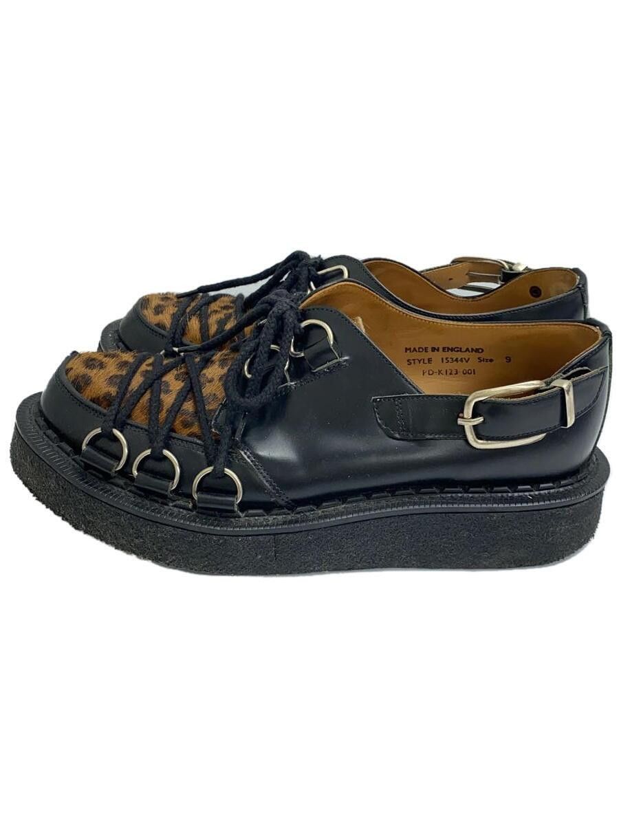 image of Comme Des Garcons x Comme Des Garcons Homme Plus George Cox Leopard Creeper Leather Shoes in Black 