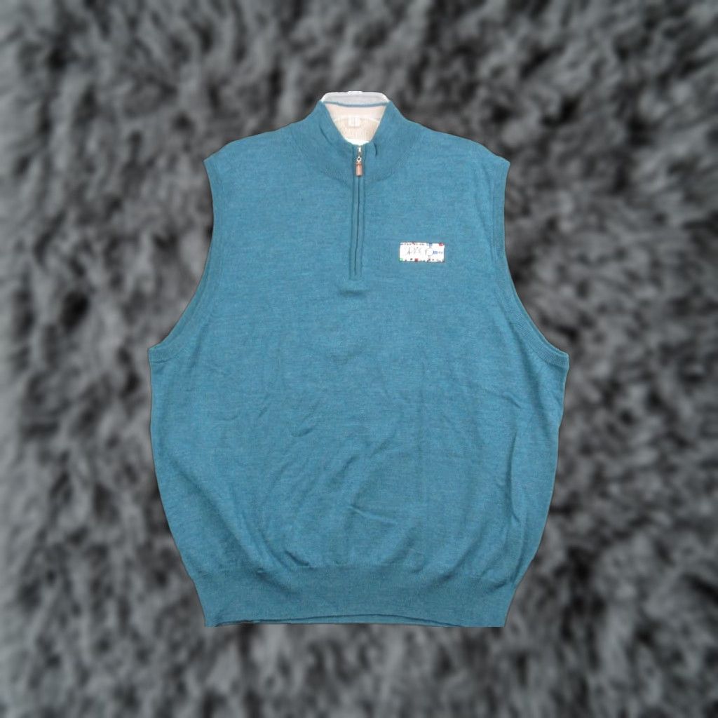 Peter Millar Peter Millar Sweater Vest XL Merino Wool Green Vest Men XL Green Peter Millar Wool Merino Vest - Size US XL / EU 56 / 4 - 1 Thumbnail