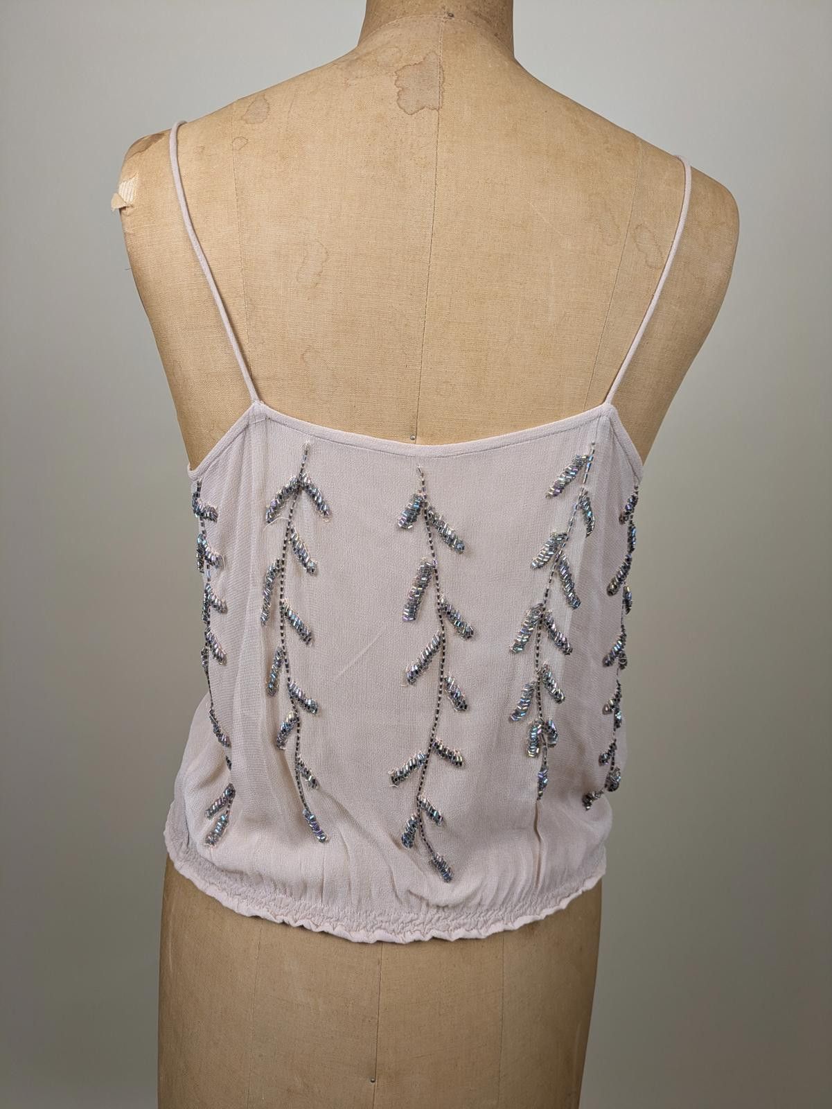 Other 1930's handmade pink chiffon heavy beaded cami Size ONE SIZE - 3 Thumbnail
