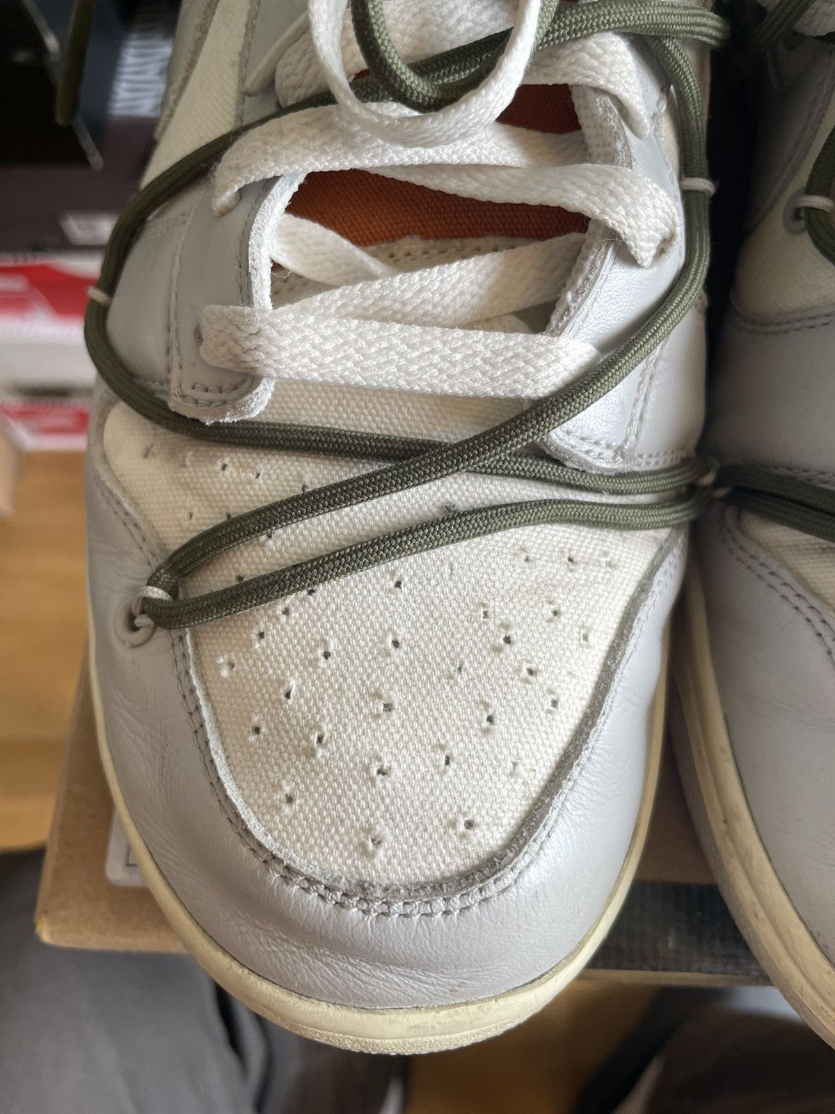 Nike × Off-White 100% Original Nike x Off-White Dunk Low Lot 22 of 50 Virgil Size US 12 / EU 45 - 9 Thumbnail