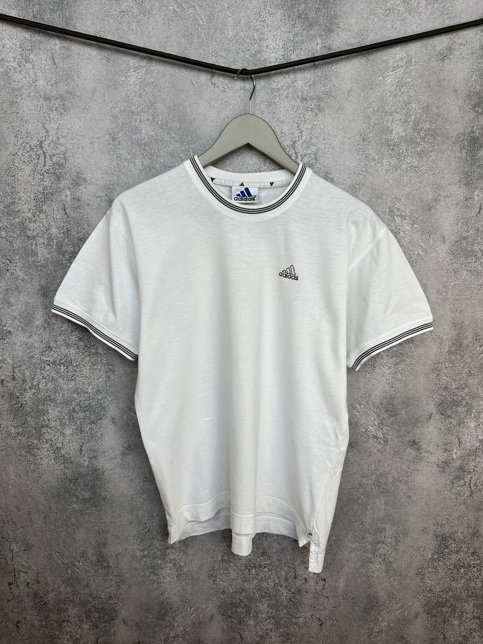 Adidas Adidas Vintage Retro Ringer T-Shirt White Small Logo Size US S / EU 44-46 / 1 - 1 Thumbnail