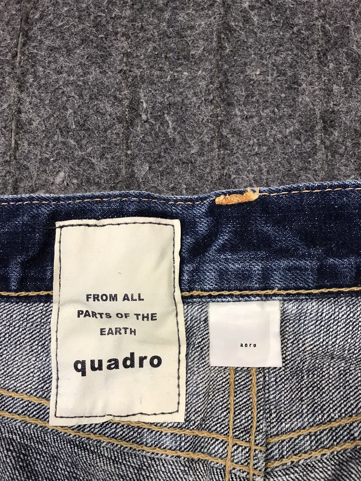 Japanese Brand Quadro Studio Ecru Japan Buttonfly Indigo Denim Size US 32 / EU 48 - 7 Thumbnail