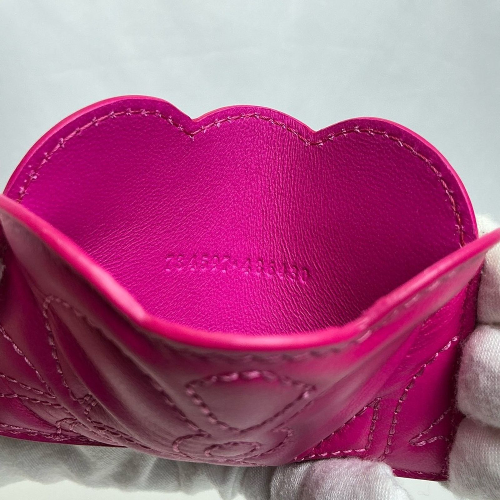 Alexander McQueen Alexander McQueen Seal Logo Card Holder in Fuchsia New Size ONE SIZE - 5 Thumbnail