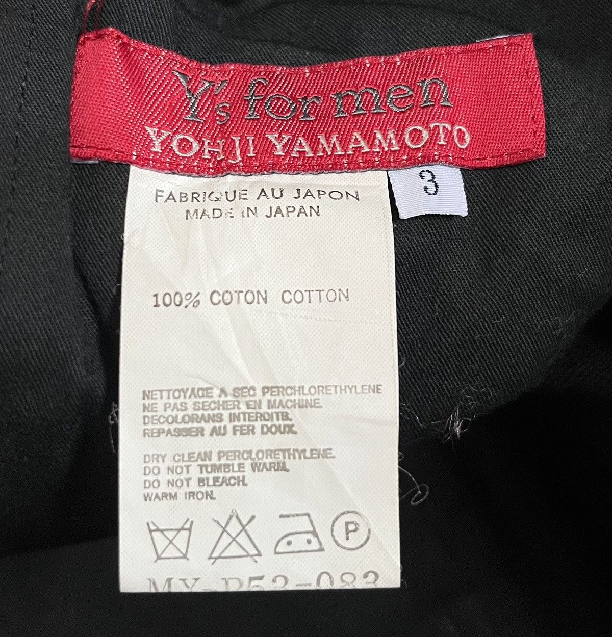 Yohji Yamamoto TAX FREE 🇺🇸 yohji yamamoto y’s red label black trousers Size US 33 - 4 Thumbnail