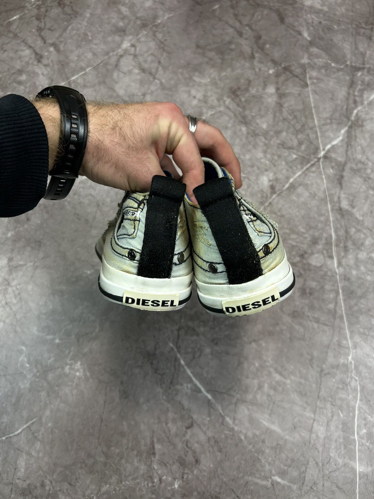 Diesel × Vintage Vintage Diesel industry division Distressed Low Sneakers Y2K Size US 10 / EU 43 - 7 Thumbnail