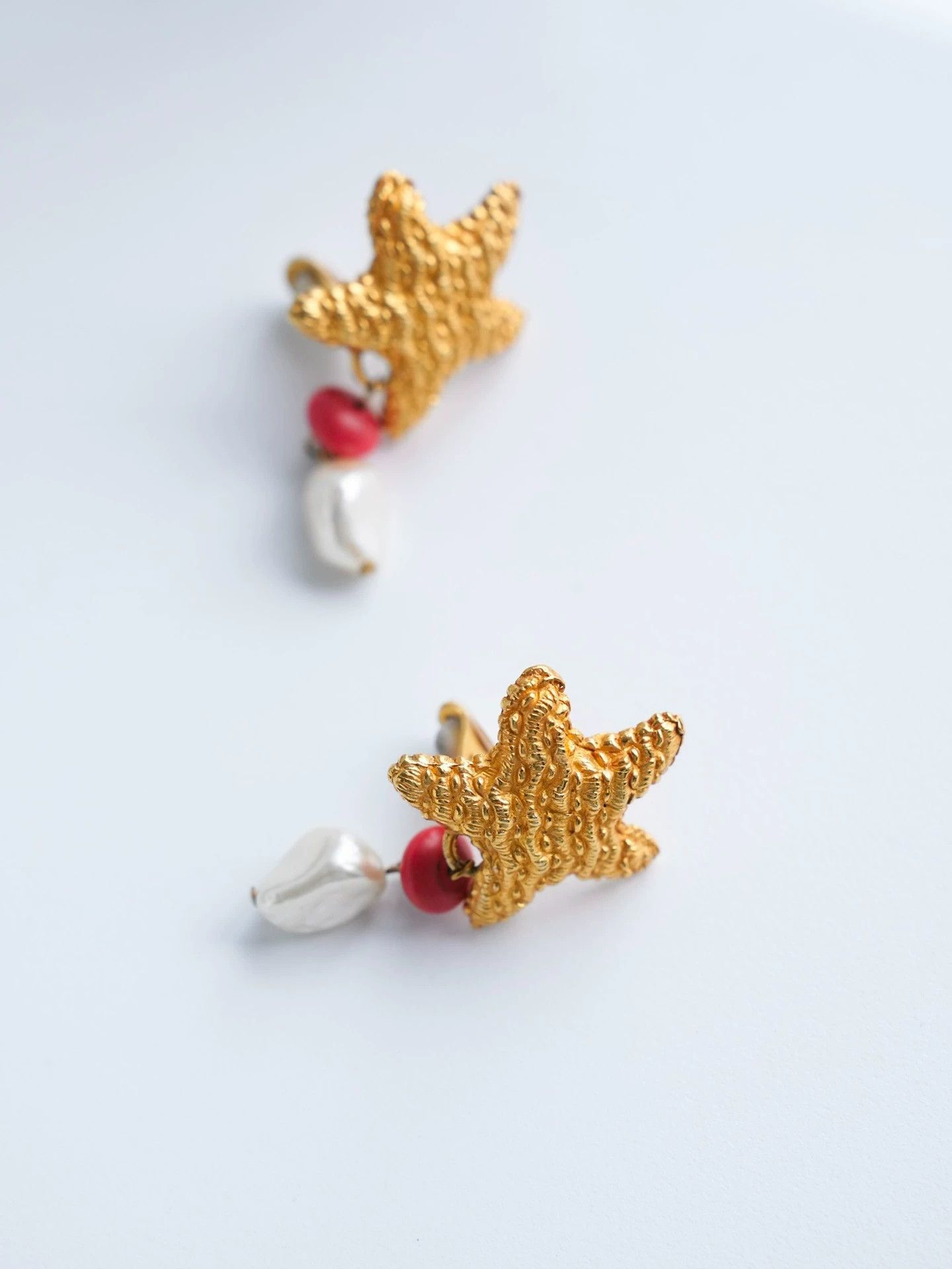 Other Dominique Aurientis Vintage Starfish Pearl Earclips Size ONE SIZE - 8 Thumbnail