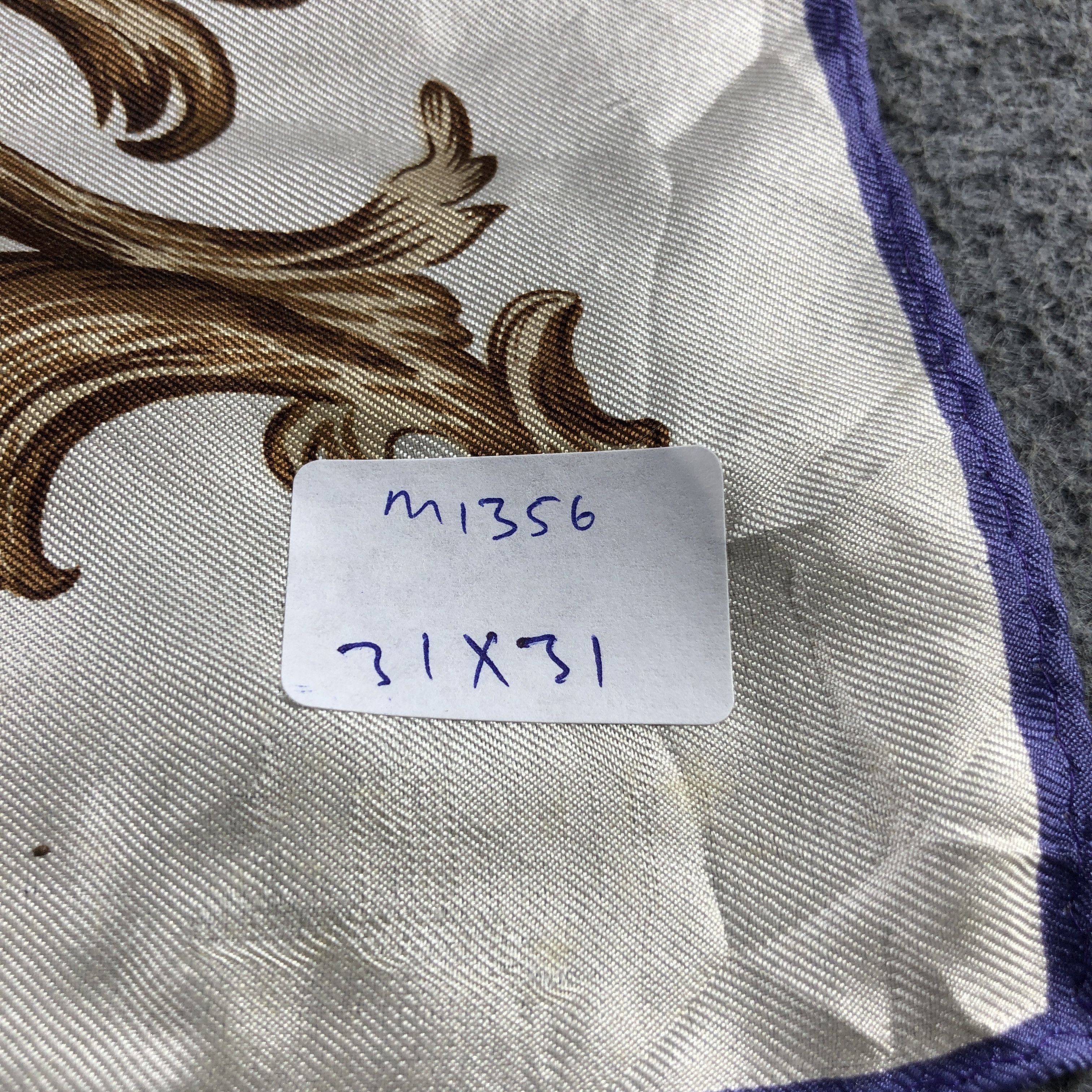Vintage Roma Gennaio Baroque Silk Scarf M1356 Size ONE SIZE - 11 Thumbnail