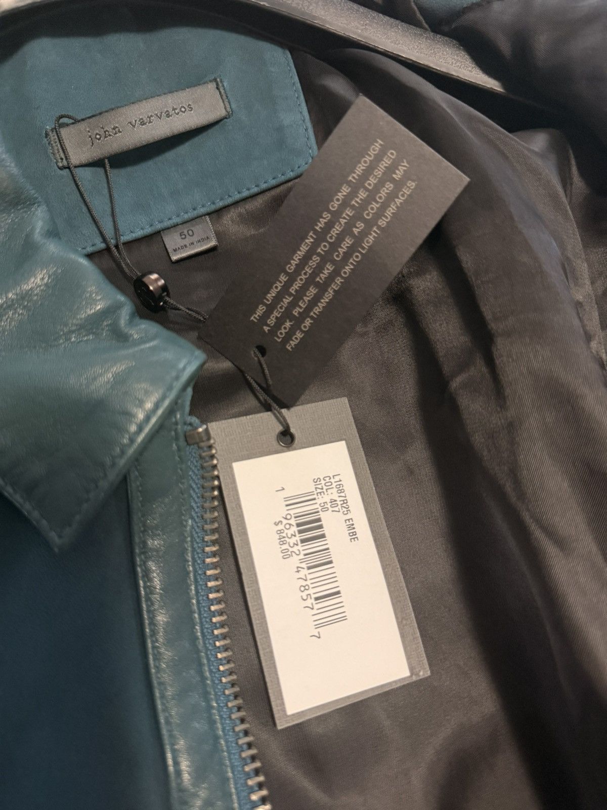 John Varvatos John Varvatos Jaxon Jacket Peacock Blue Size US M / EU 48-50 / 2 - 10 Thumbnail