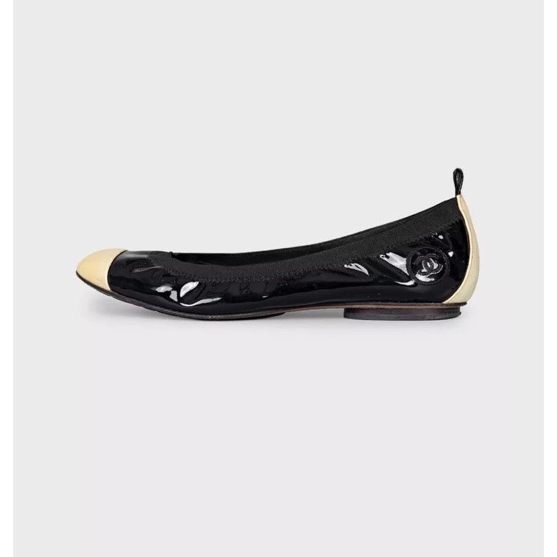 Chanel Chanel Black Patent Leather Ballerina Flats - Size 39.5 Size US 8.5 / IT 38.5 - 1 Thumbnail
