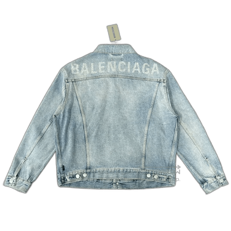 Balenciaga Balenciaga Blue Crystal Jeans Jacket. Size US L / EU 52-54 / 3 - 1 Thumbnail