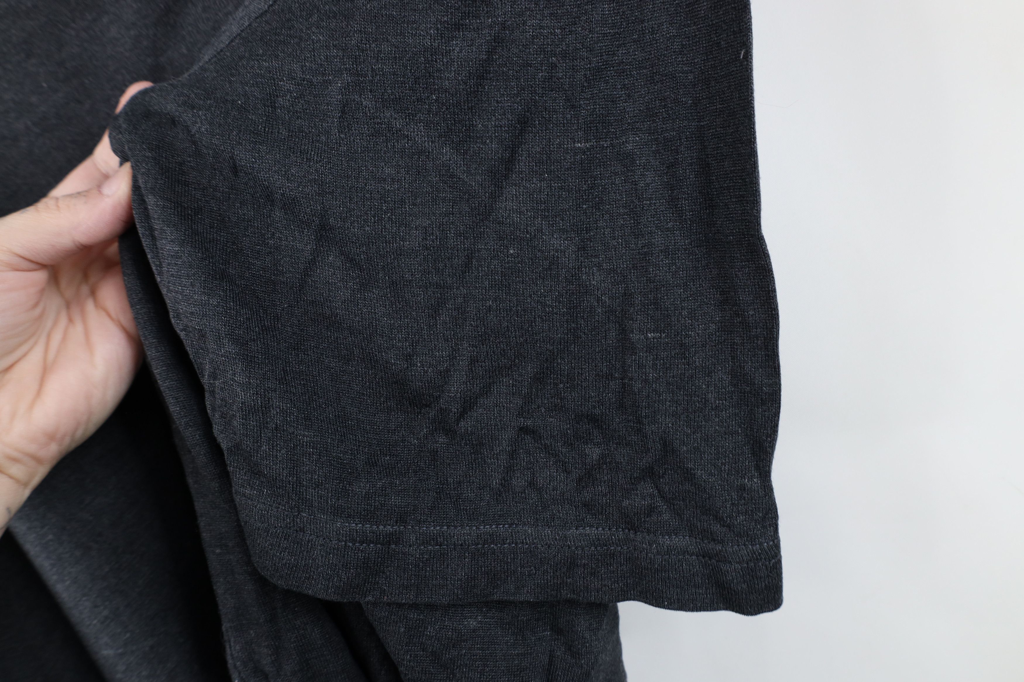 Vintage Vintage 90s Streetwear Blank Boxy Fit Silk Knit T-Shirt Gray Size L / US 10 / IT 46 - 5 Thumbnail